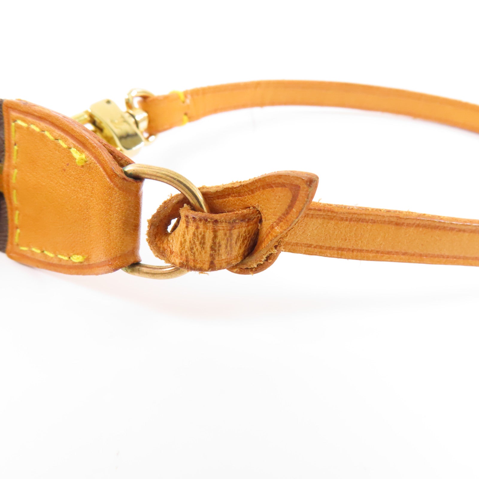 LOUIS VUITTON Monogram Pochette Accessoires金扣手挽袋棕色