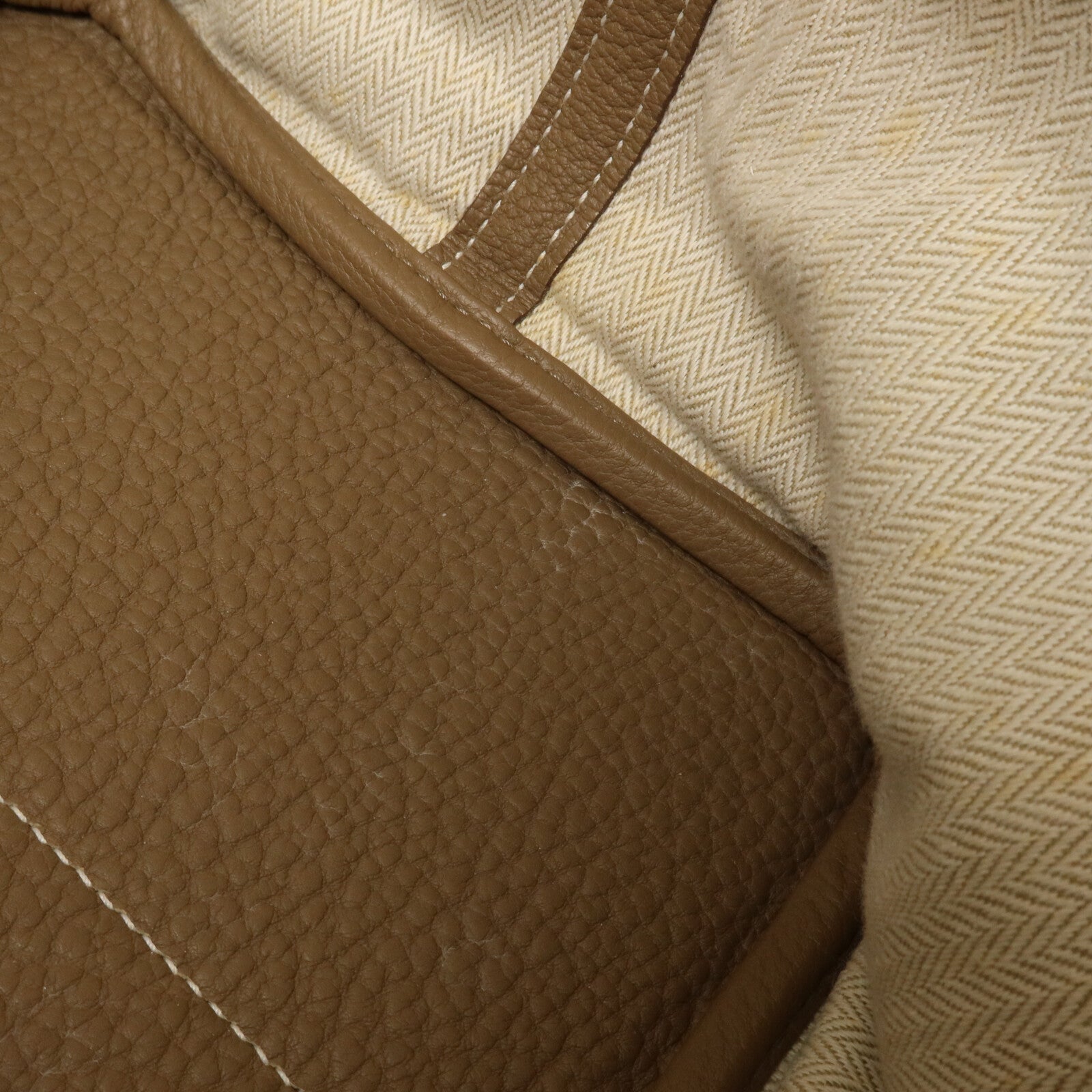 HERMES Negonda皮革Garden Party PM手挽袋Etoupe