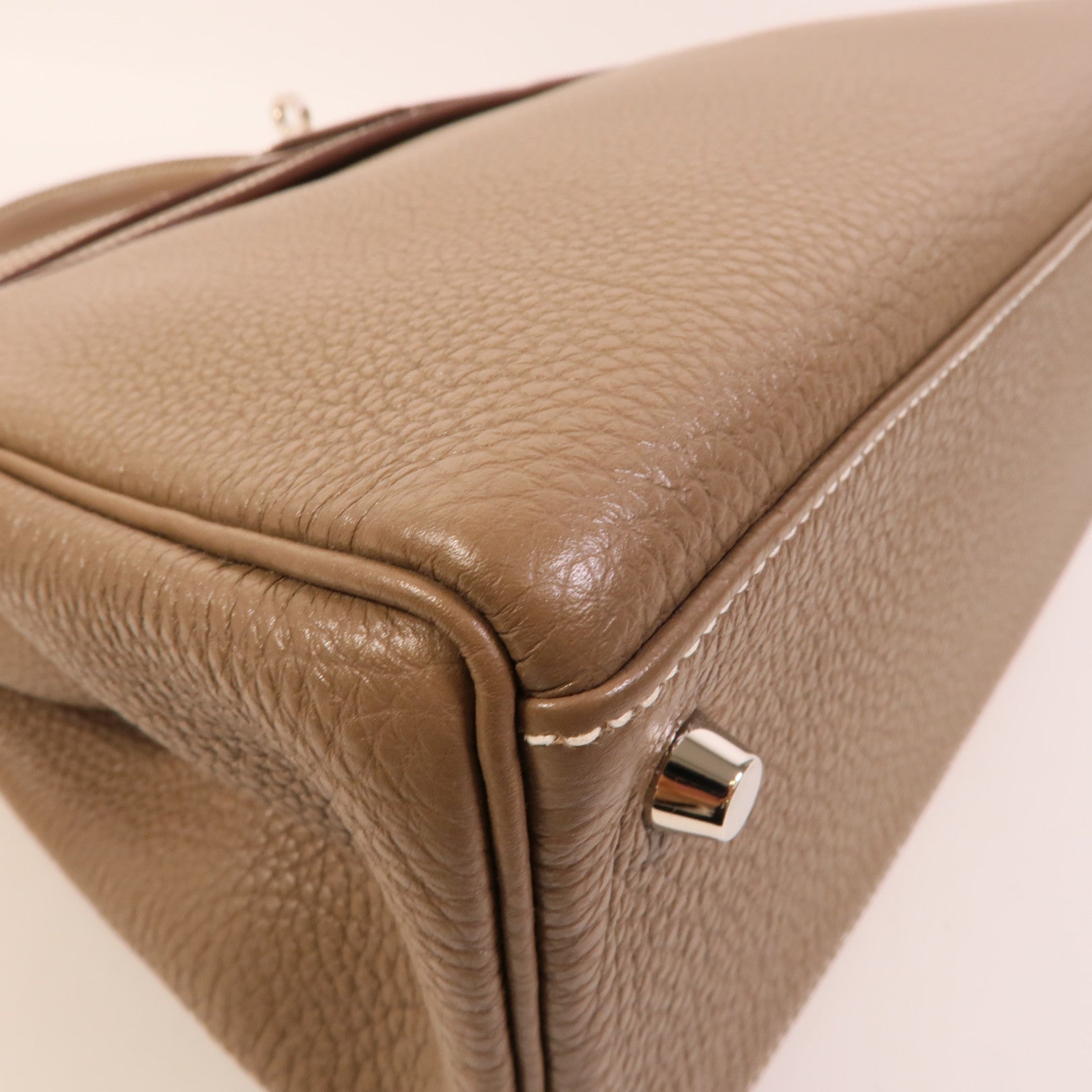 HERMES Togo皮革Kelly 32手挽肩背兩用袋Etoupe