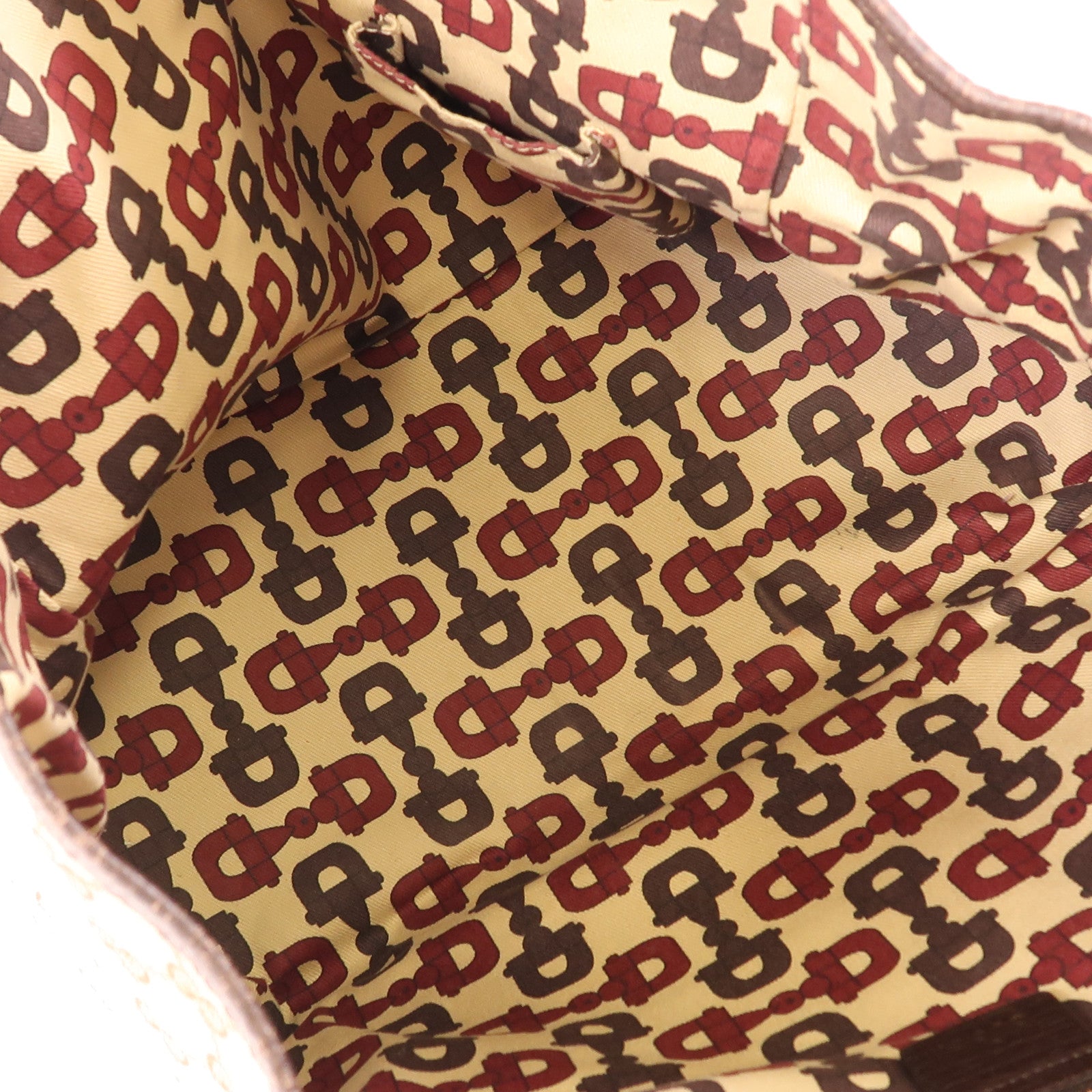 GUCCI 帆布Sherry Line金扣肩背袋