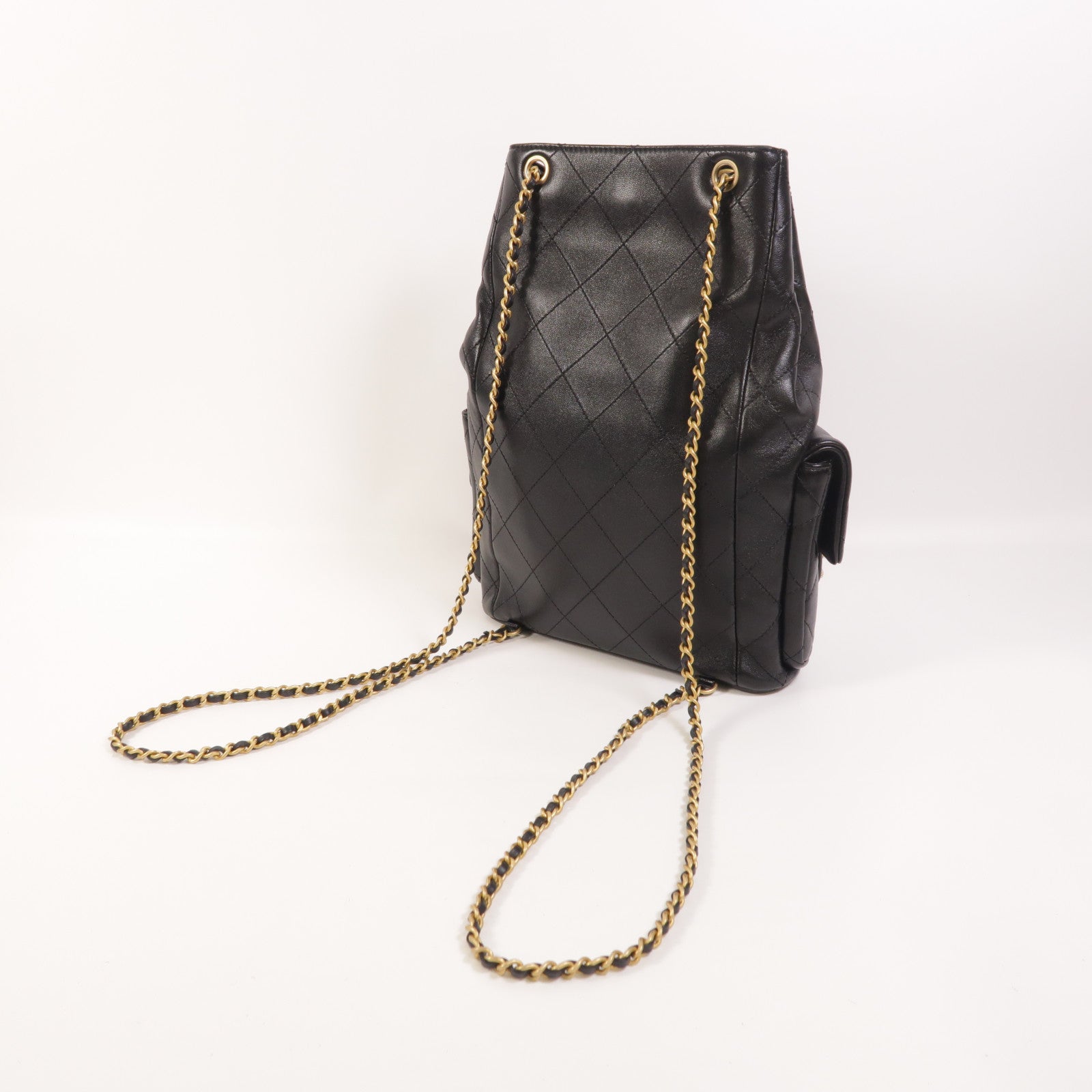 CHANEL 羊皮皮革25C Backpack金扣背包