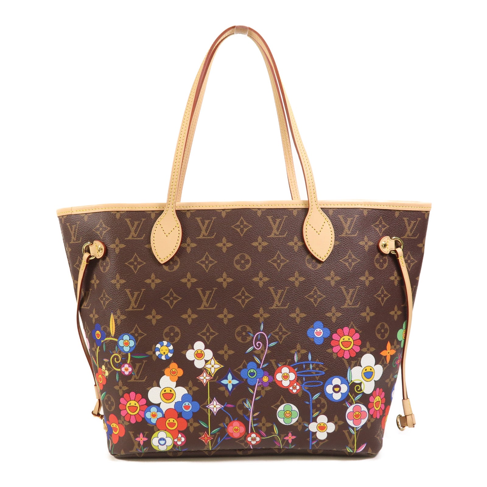 LOUIS VUITTON Monogram LV x TM Neverfull MM金扣肩背袋