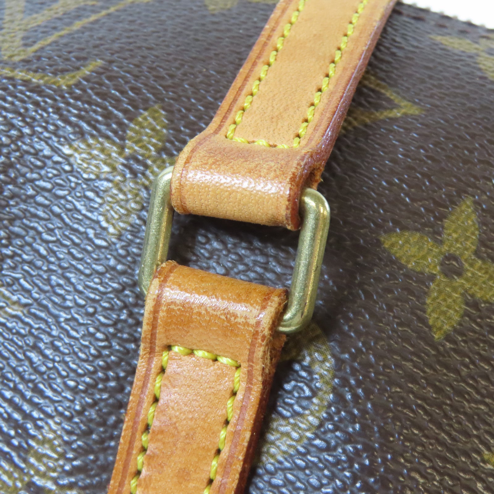 LOUIS VUITTON Monogram Papillon GM金扣手挽袋啡色