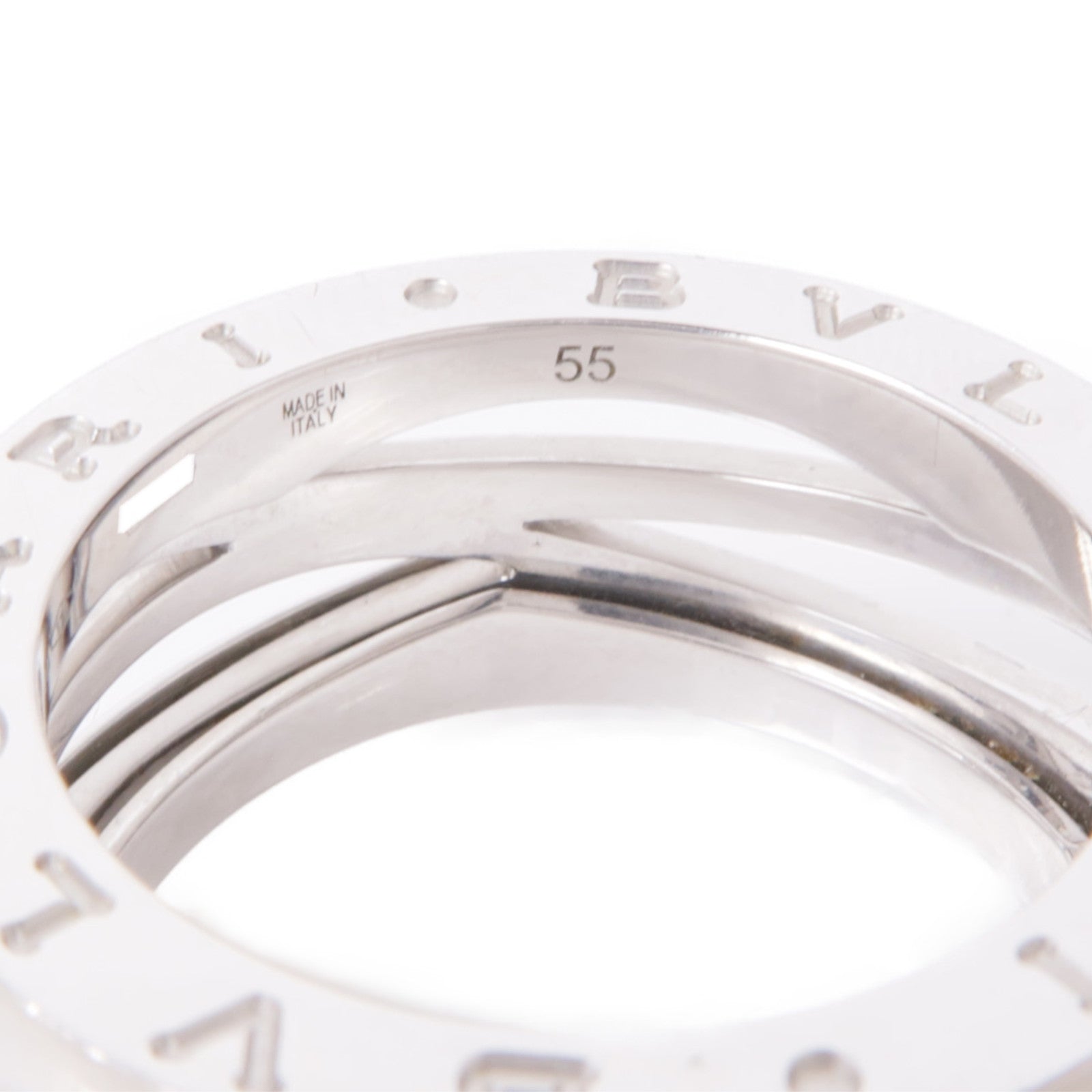 BVLGARI 18K白金B-zero1 Ring戒指Bvlgari#55/US#7