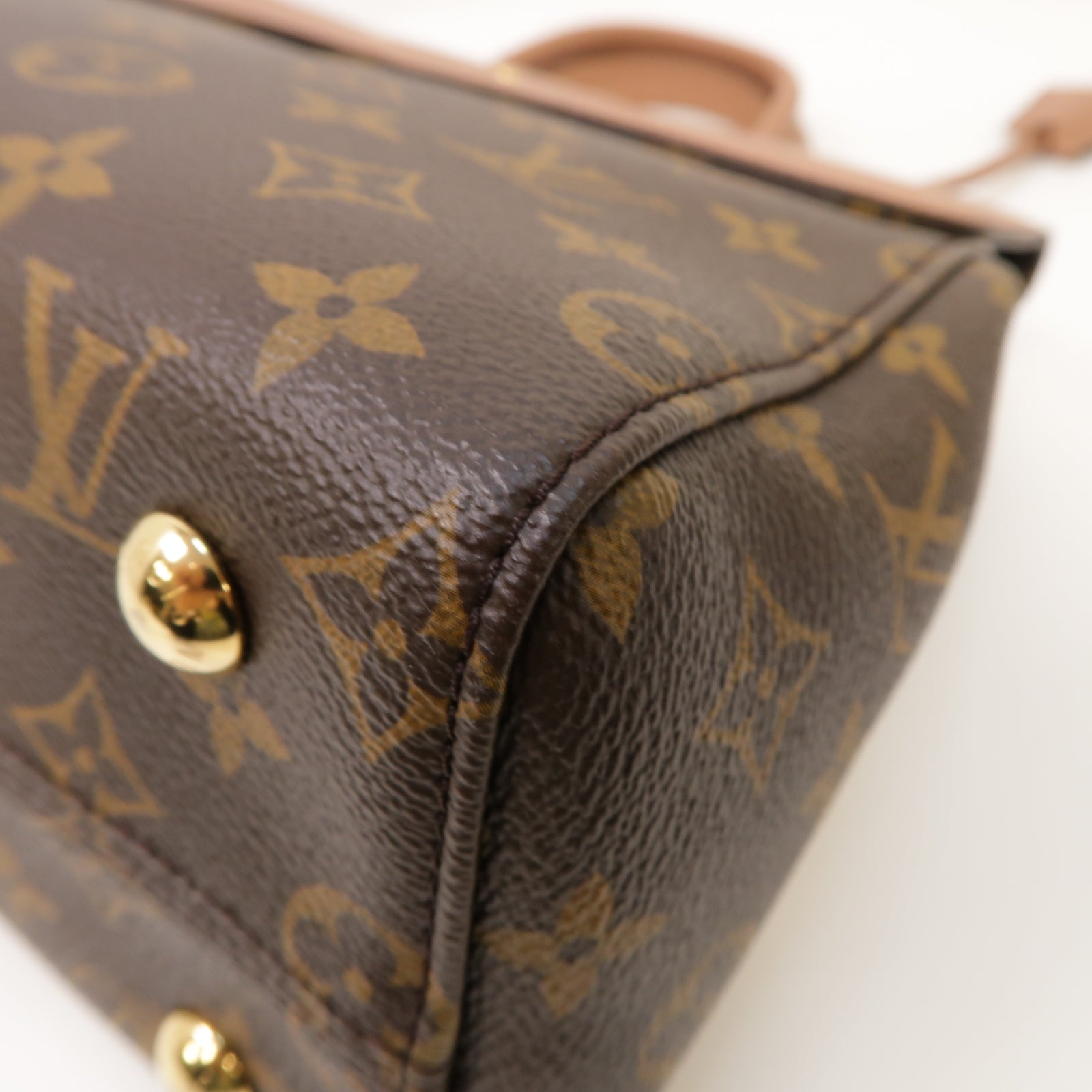 LOUIS VUITTON 【激減優惠】Monogram 2 Way Shoulder Bag金扣手挽肩背兩用袋啡色
