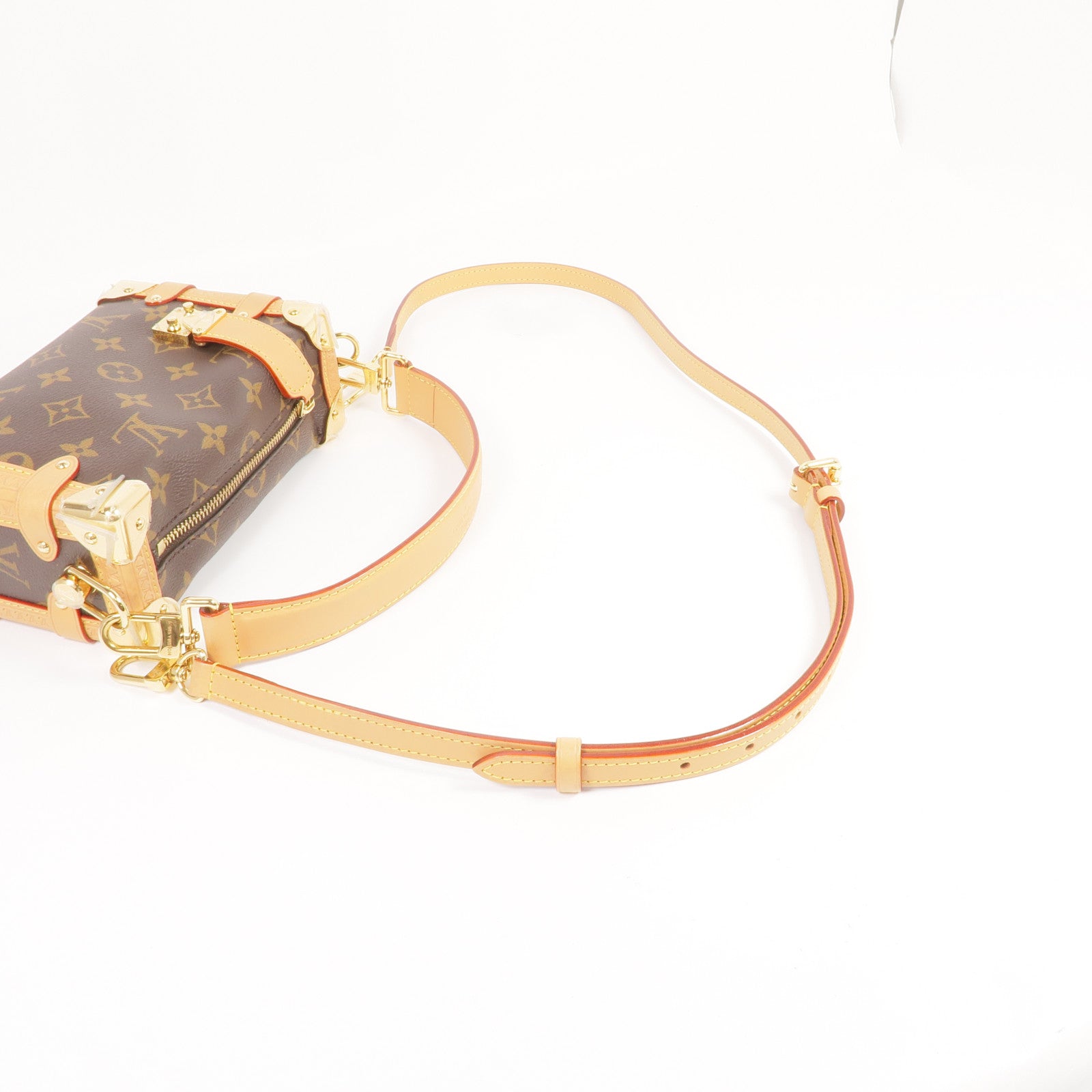LOUIS VUITTON Monogram Side Trunk PM金扣手挽肩背兩用袋