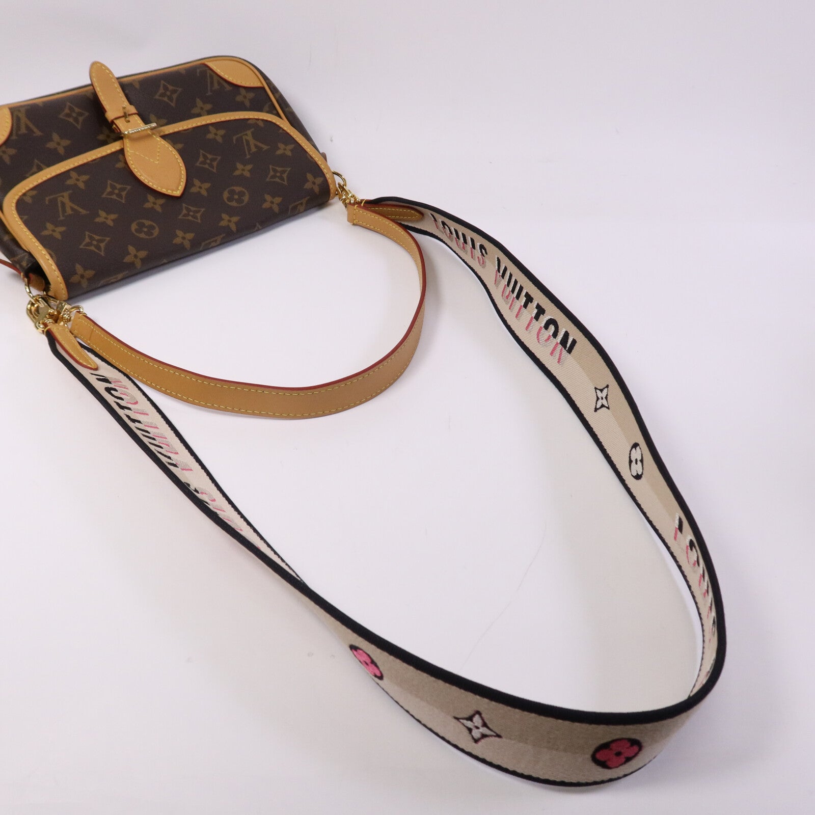 LOUIS VUITTON Monogram Diane金扣手挽肩背兩用袋