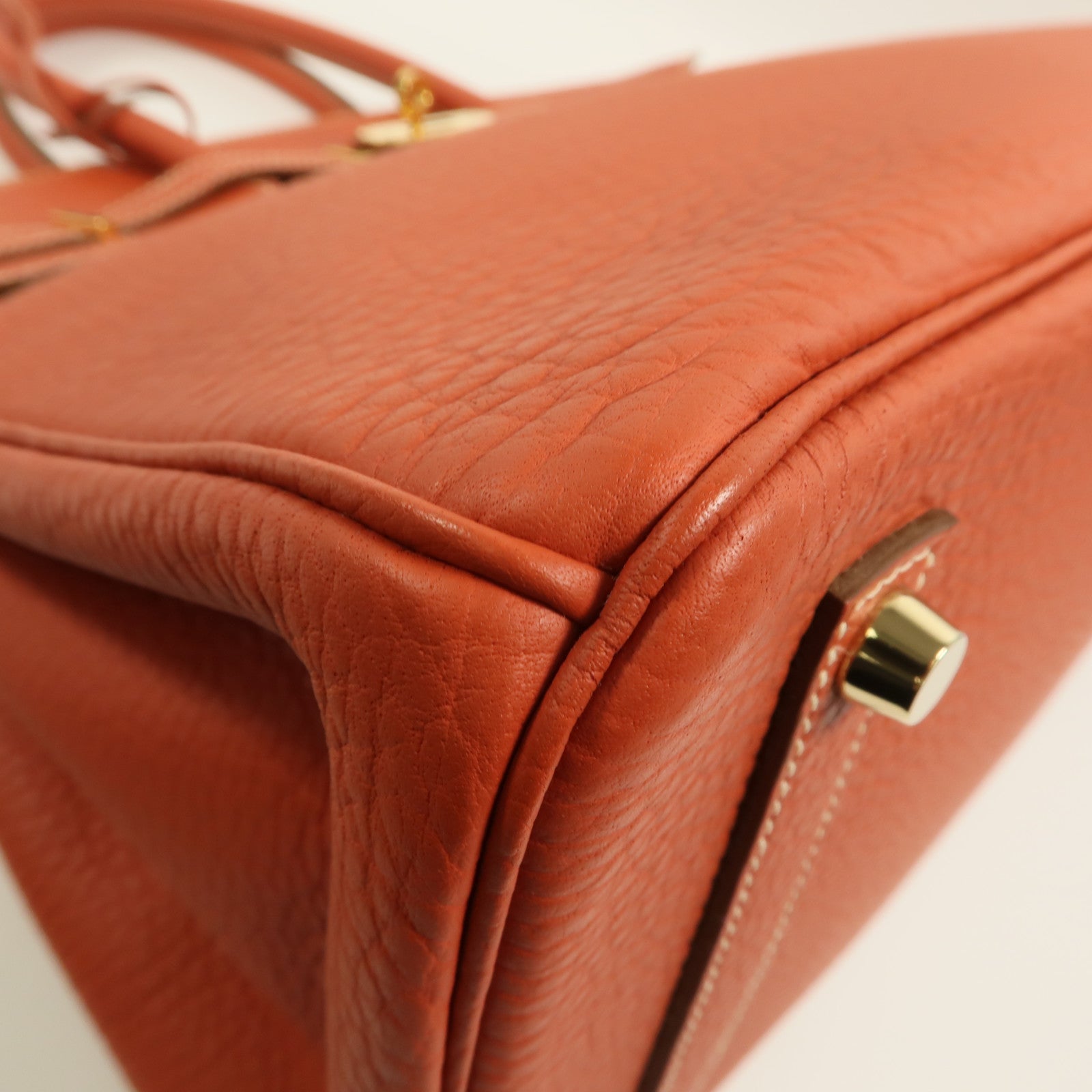 HERMES Fjord皮革Birkin 35手挽袋Sanguine