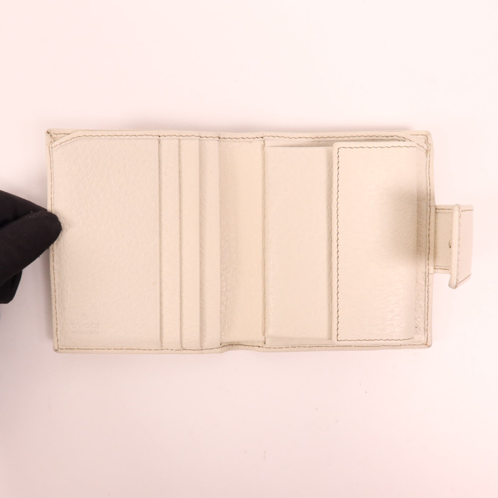 GUCCI 帆布Wallet銀扣錢包