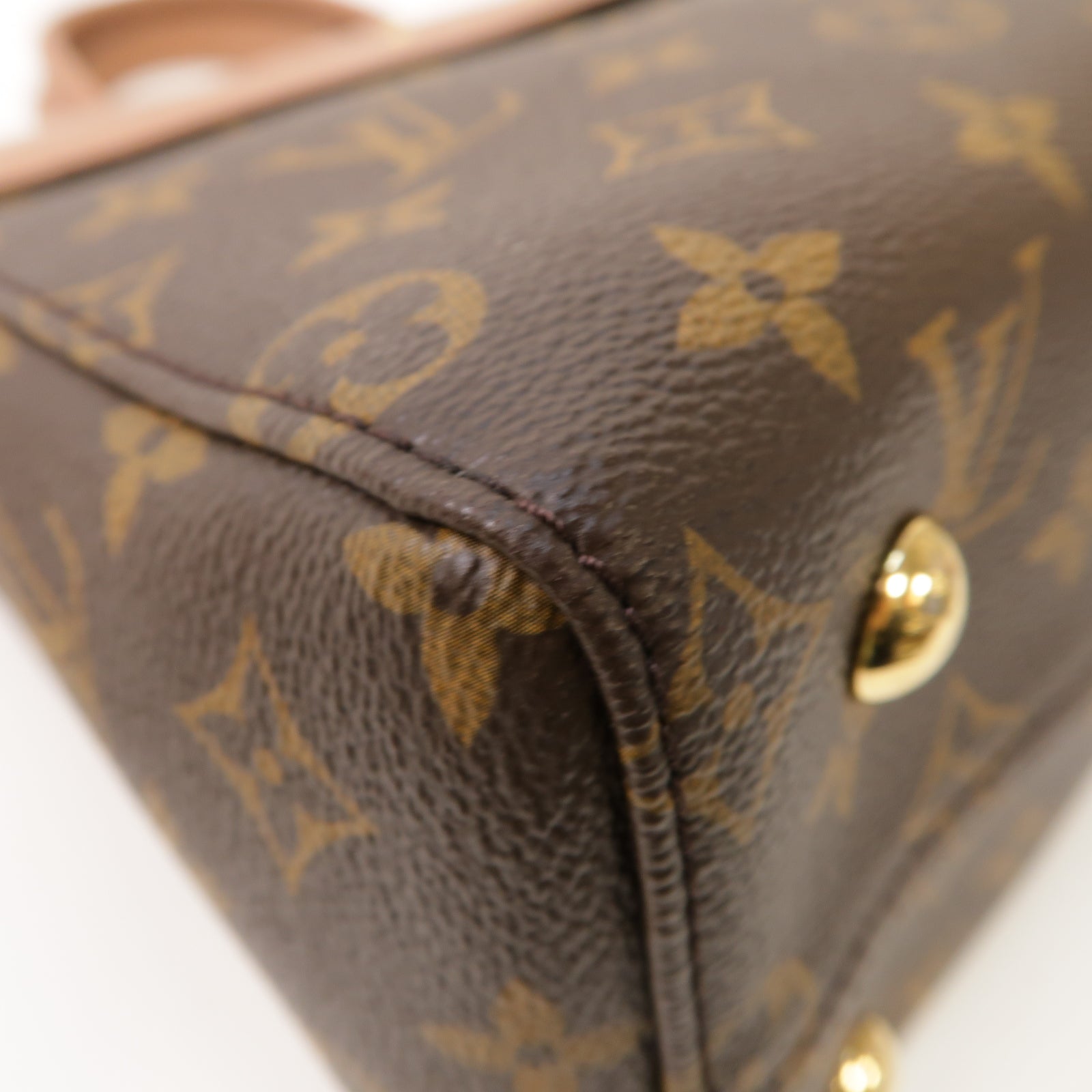 LOUIS VUITTON 【激減優惠】Monogram 2 Way Shoulder Bag金扣手挽肩背兩用袋啡色