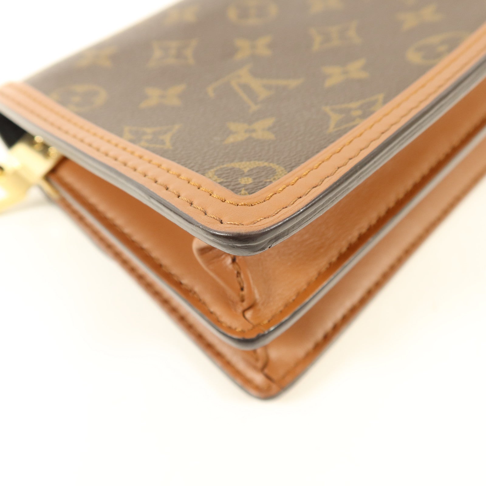 LOUIS VUITTON Monogram Reverse Mini Dauphine金扣肩背袋