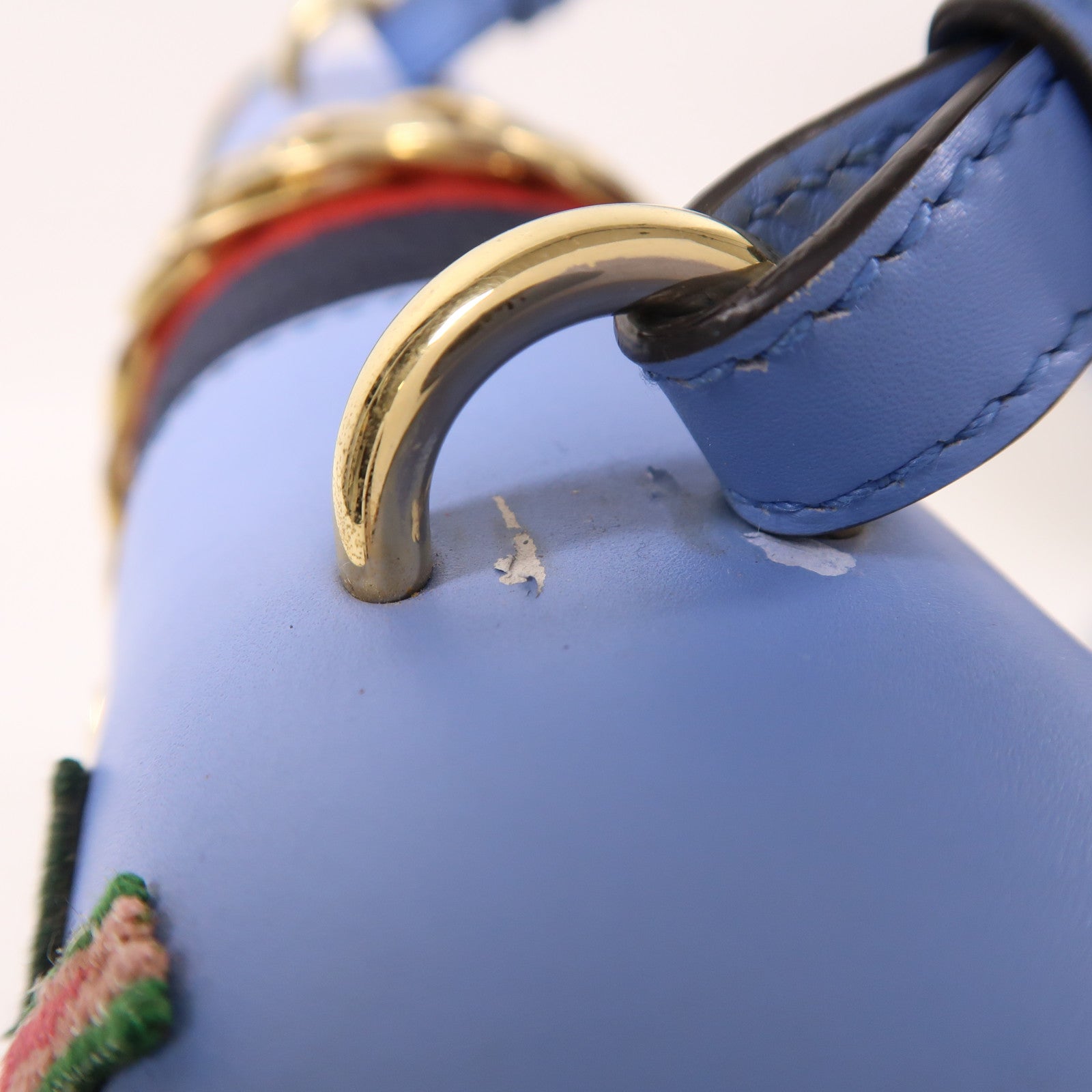 GUCCI 牛皮皮革Sylvie Medium金扣手挽肩背兩用袋