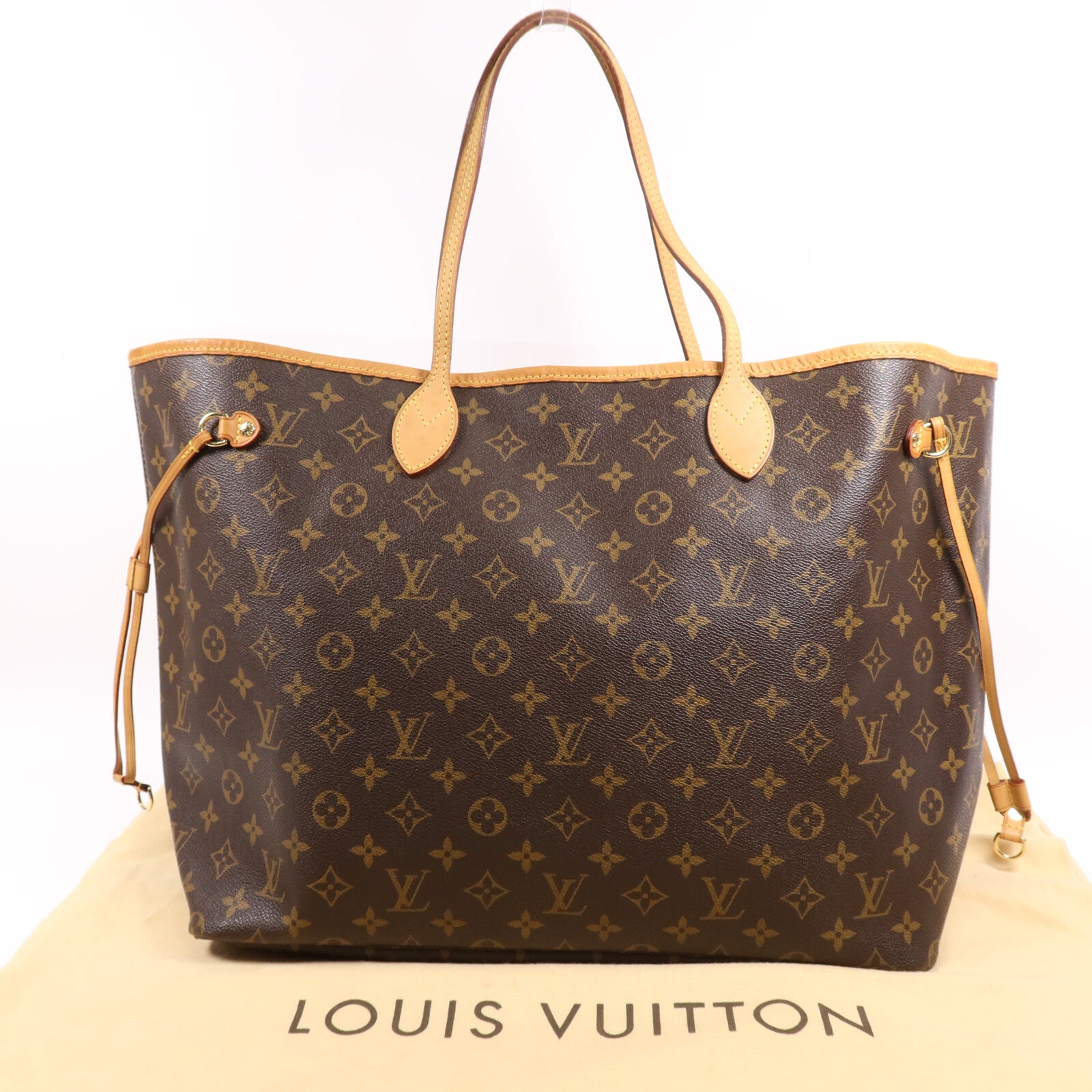 LOUIS VUITTON Monogram Neverfull GM Tote Bag金扣肩背袋