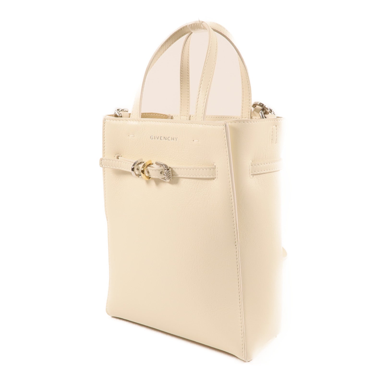GIVENCHY 牛皮皮革Small Voyou銀扣手挽肩背兩用袋