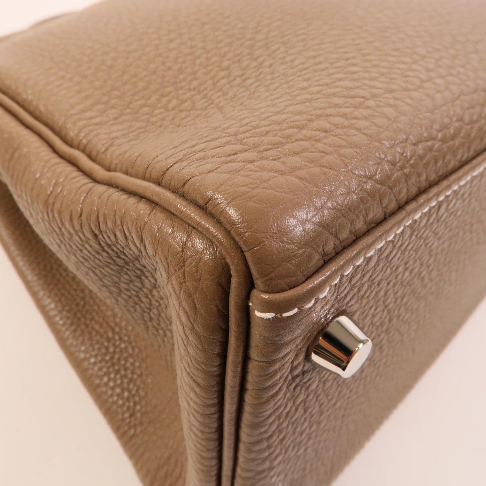 HERMES Togo皮革Kelly 32手挽肩背兩用袋Etoupe