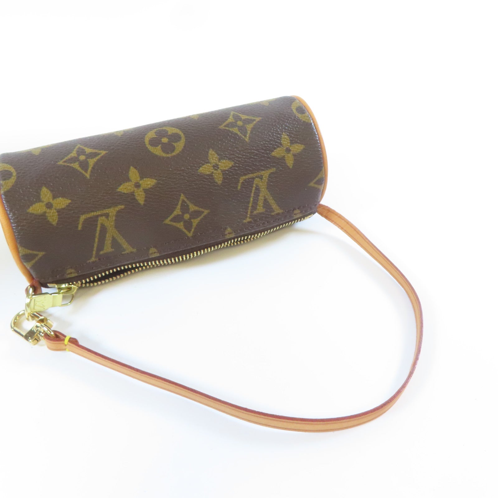 LOUIS VUITTON Monogram Papillon GM金扣手挽袋啡色