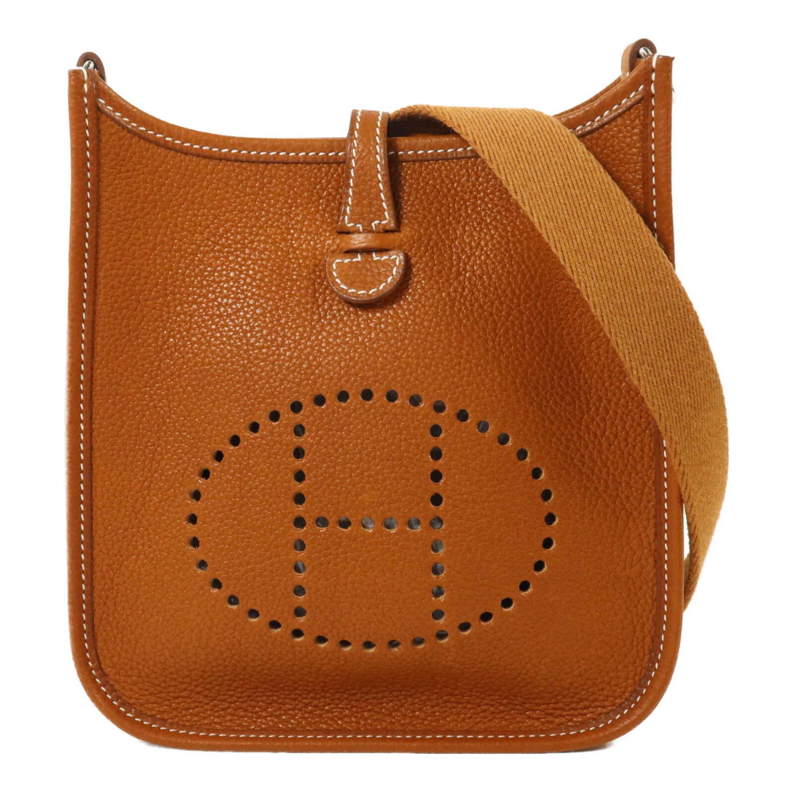 HERMES Barenia皮革Evelyne TPM肩背袋Gold