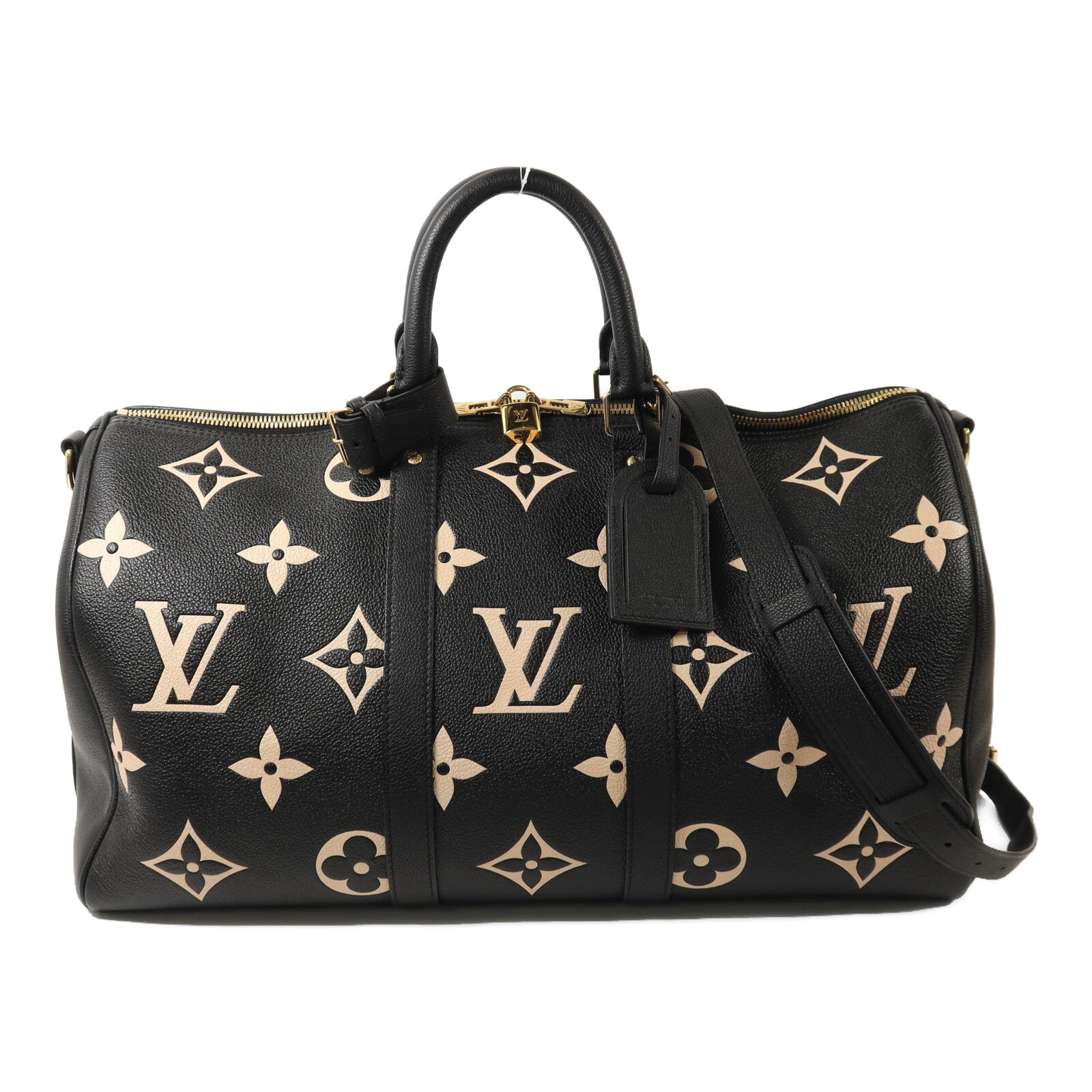 LOUIS VUITTON Monogram Empreinte Keepall 45金扣手挽肩背兩用袋