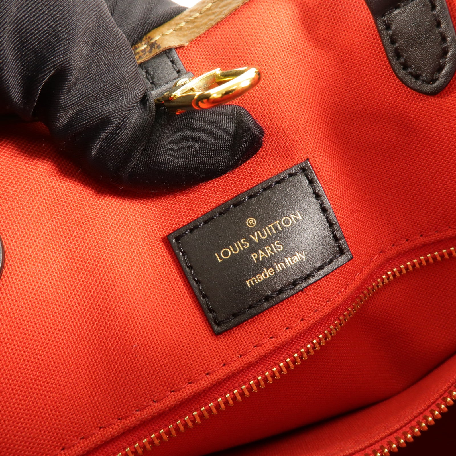 LOUIS VUITTON Monogram Giant On The Go MM金扣手挽肩背兩用袋