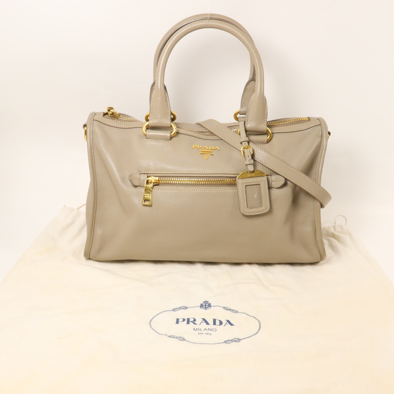 PRADA 牛皮皮革2 Way Shoulder手挽肩背兩用袋