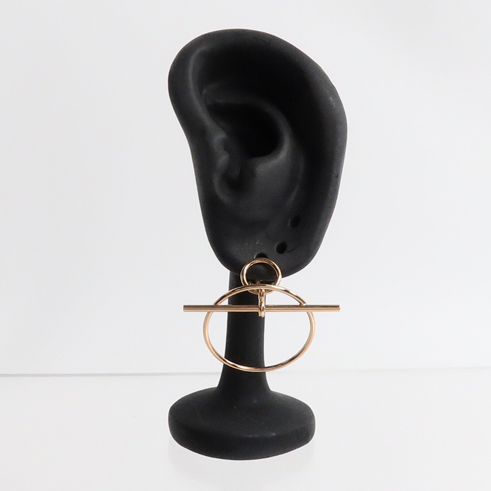 HERMES 18K玫瑰金Loop Earrings耳環
