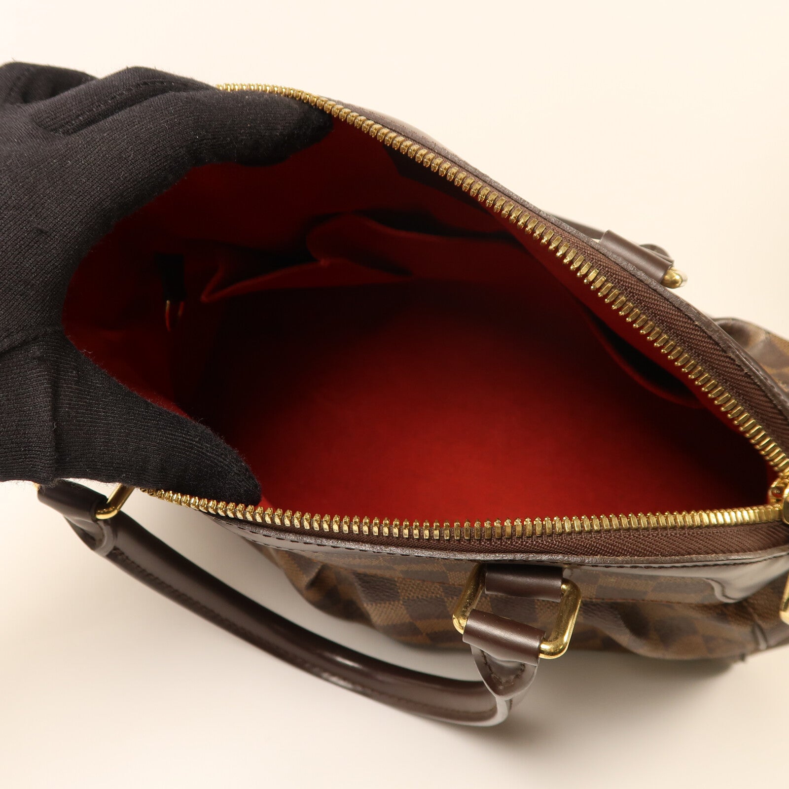 LOUIS VUITTON 【激減優惠】Damier Trevi PM金扣手挽肩背兩用袋
