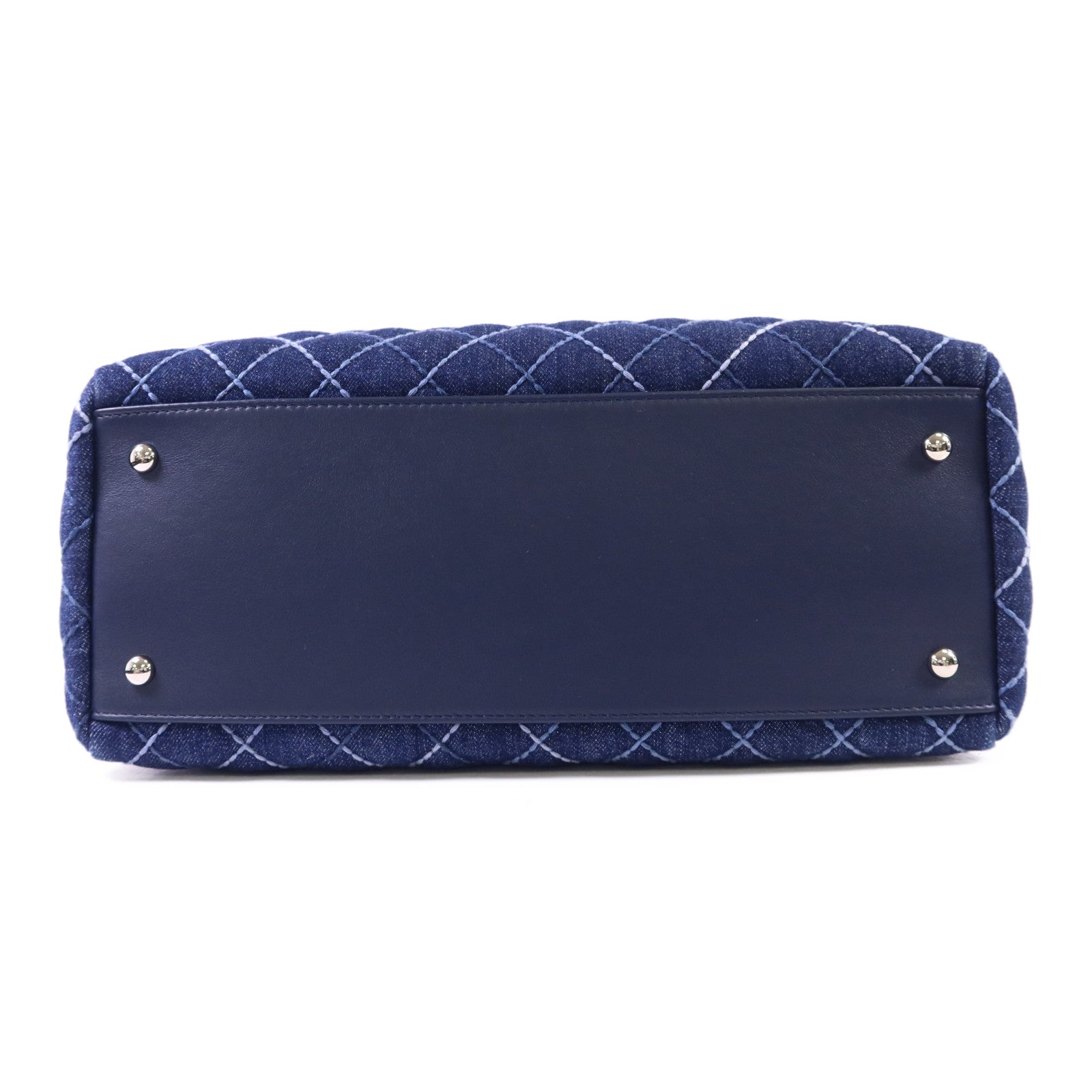 CHANEL 牛仔布2 Way Shoulder Bag銀扣手挽肩背兩用袋