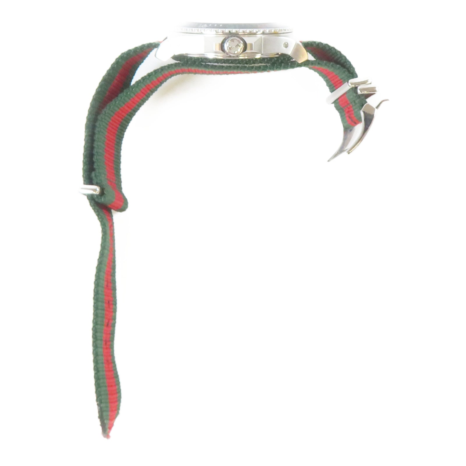 GUCCI Dive 45mm不鏽鋼/帆布帶手錶石英機芯黑色