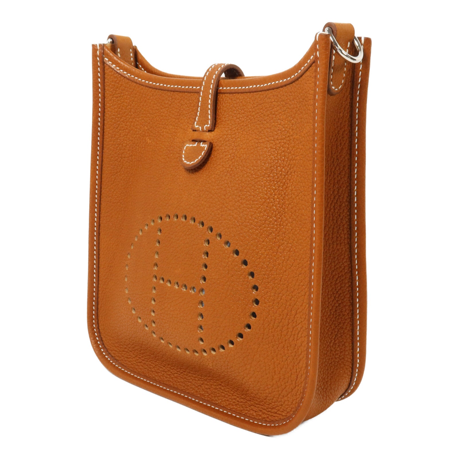 HERMES Barenia皮革Evelyne TPM肩背袋Gold