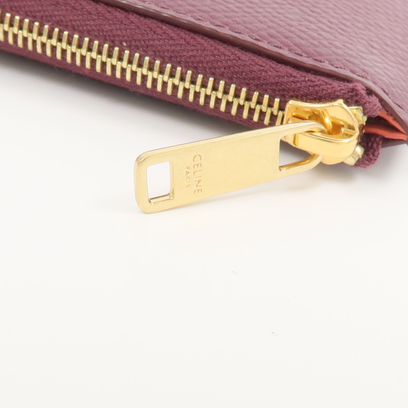 CELINE 牛皮皮革Zipped Purse Card Case錢包
