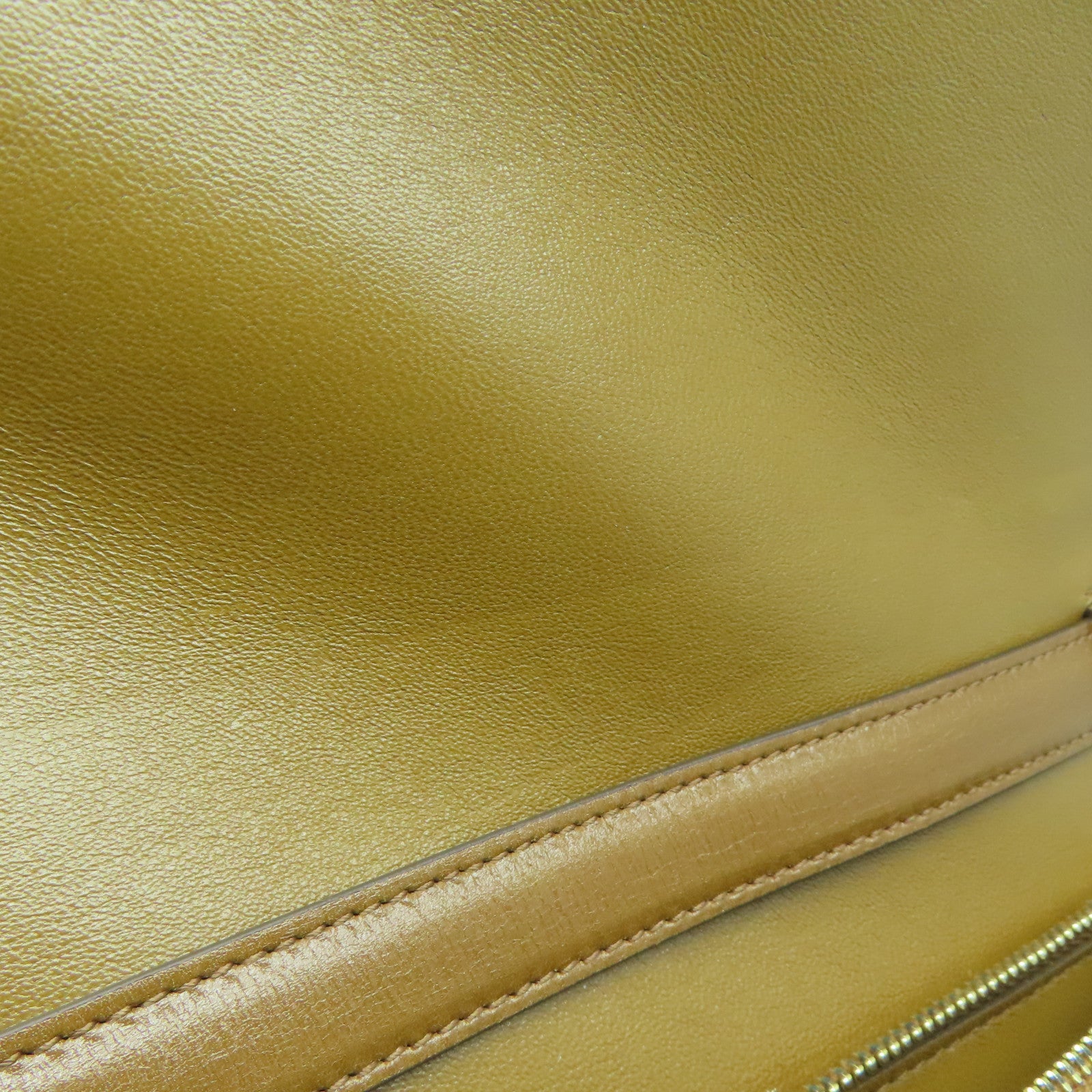 CELINE Cowhide Leather Box Shoulder Gold Buckle Shoulder Bag Brown