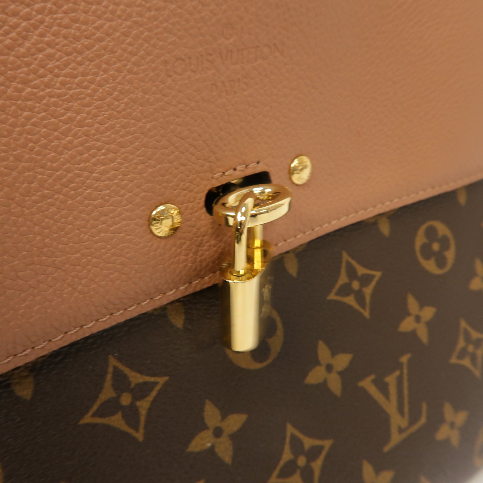 LOUIS VUITTON 【激減優惠】Monogram 2 Way Shoulder Bag金扣手挽肩背兩用袋啡色