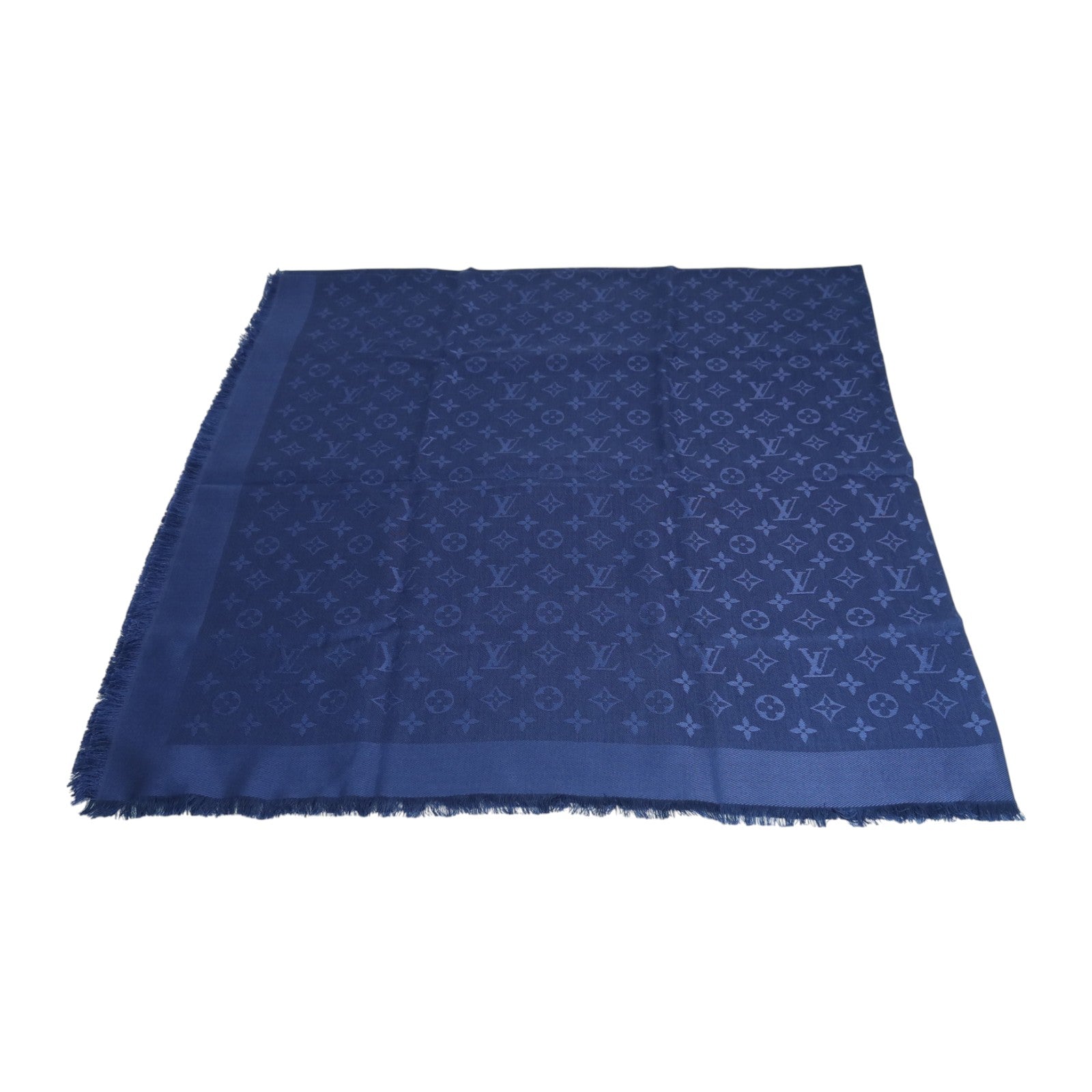LOUIS VUITTON 羊毛/絲質Scarf 140x140絲巾