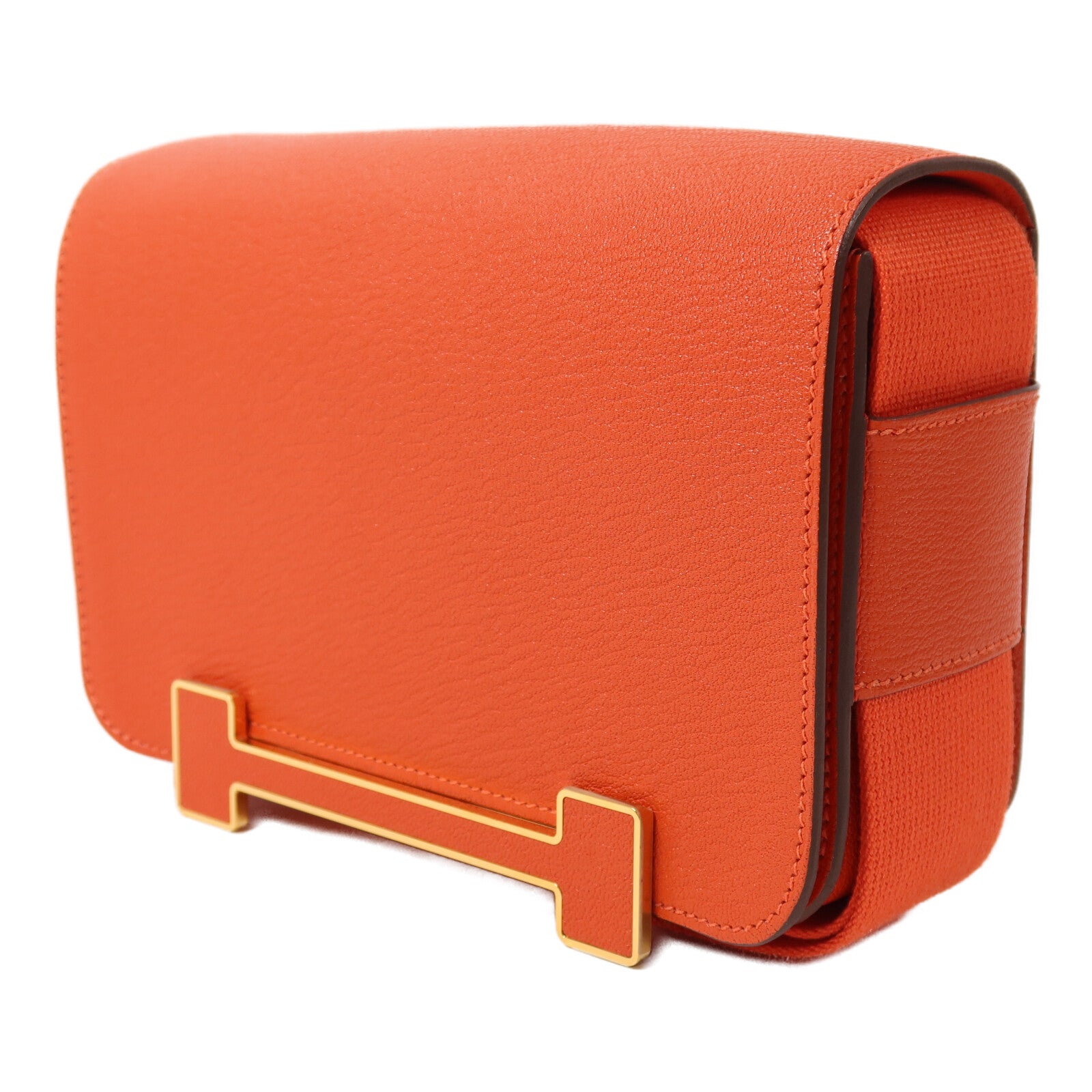 HERMES Chevre皮革Geta肩背袋Capucine