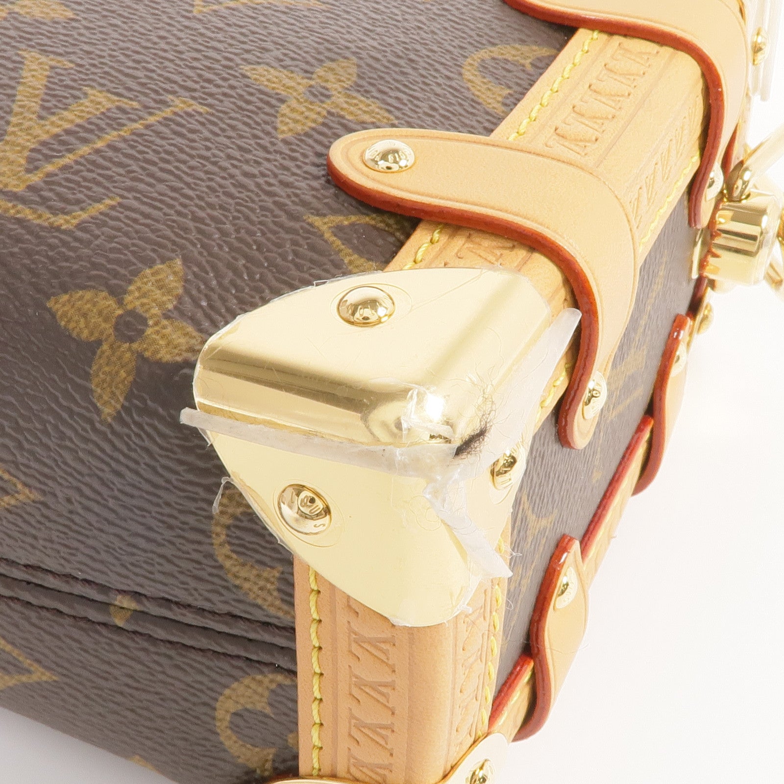 LOUIS VUITTON Monogram Side Trunk PM金扣手挽肩背兩用袋