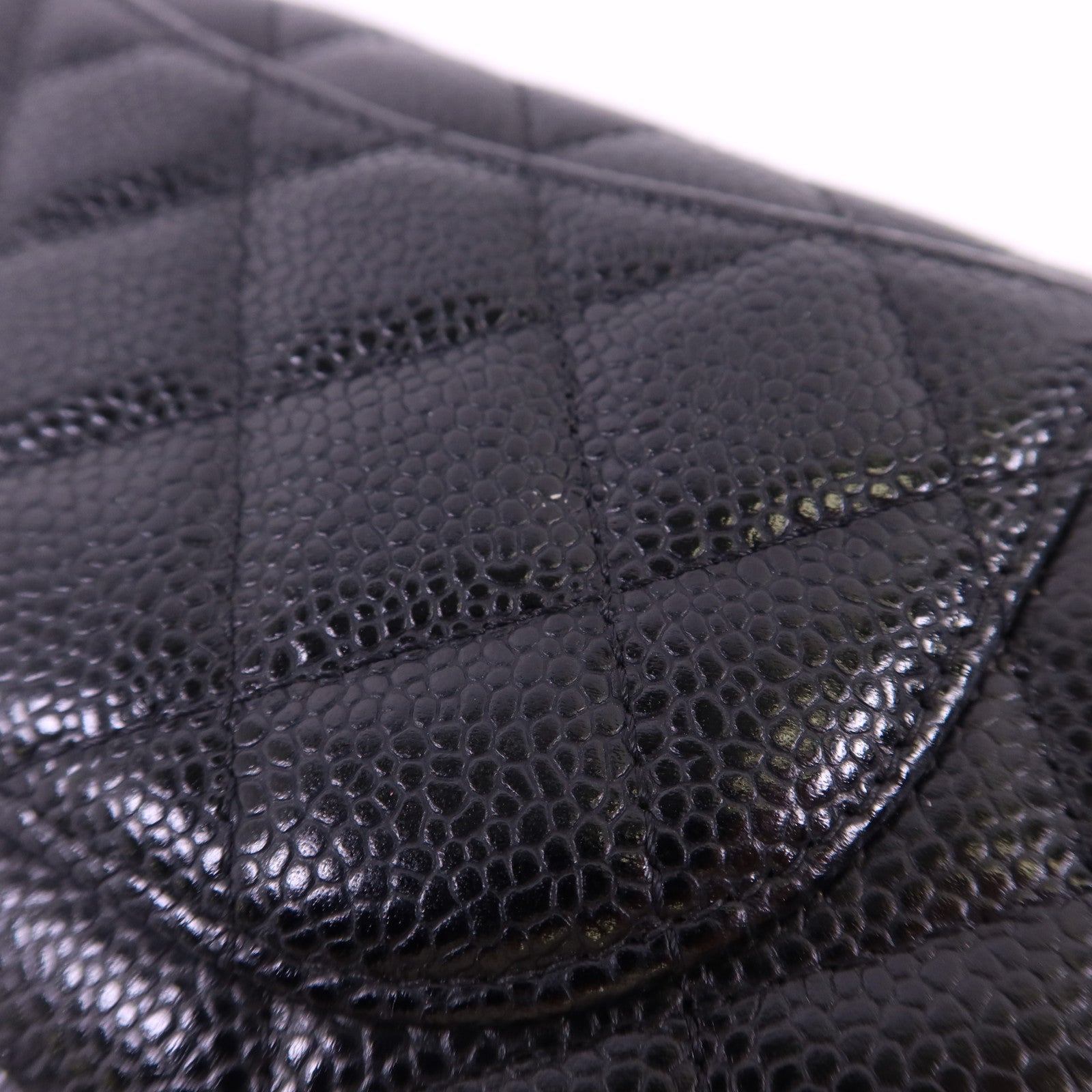 CHANEL 牛皮皮革Bifold Long Wallet銀扣長錢包