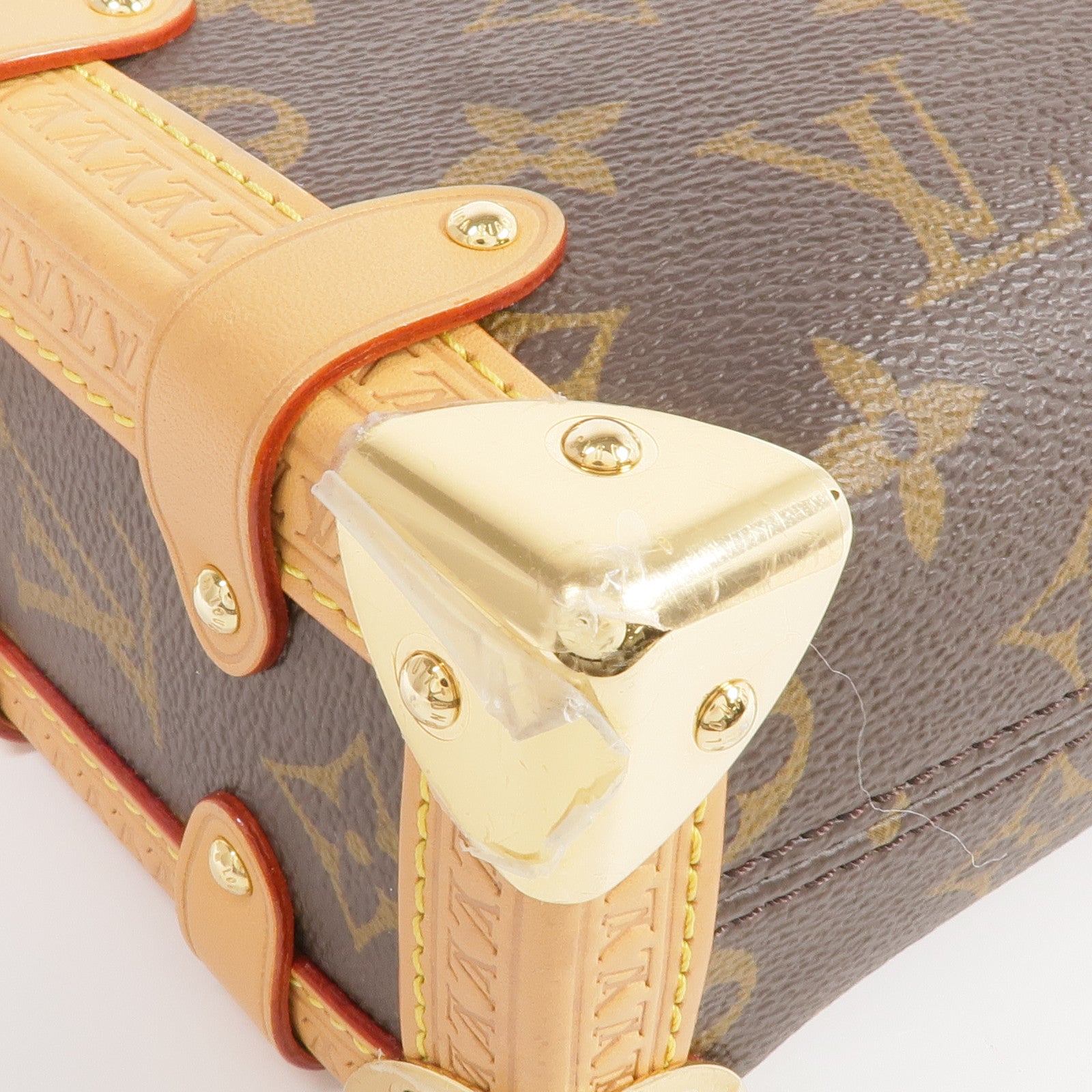 LOUIS VUITTON Monogram Side Trunk PM金扣手挽肩背兩用袋