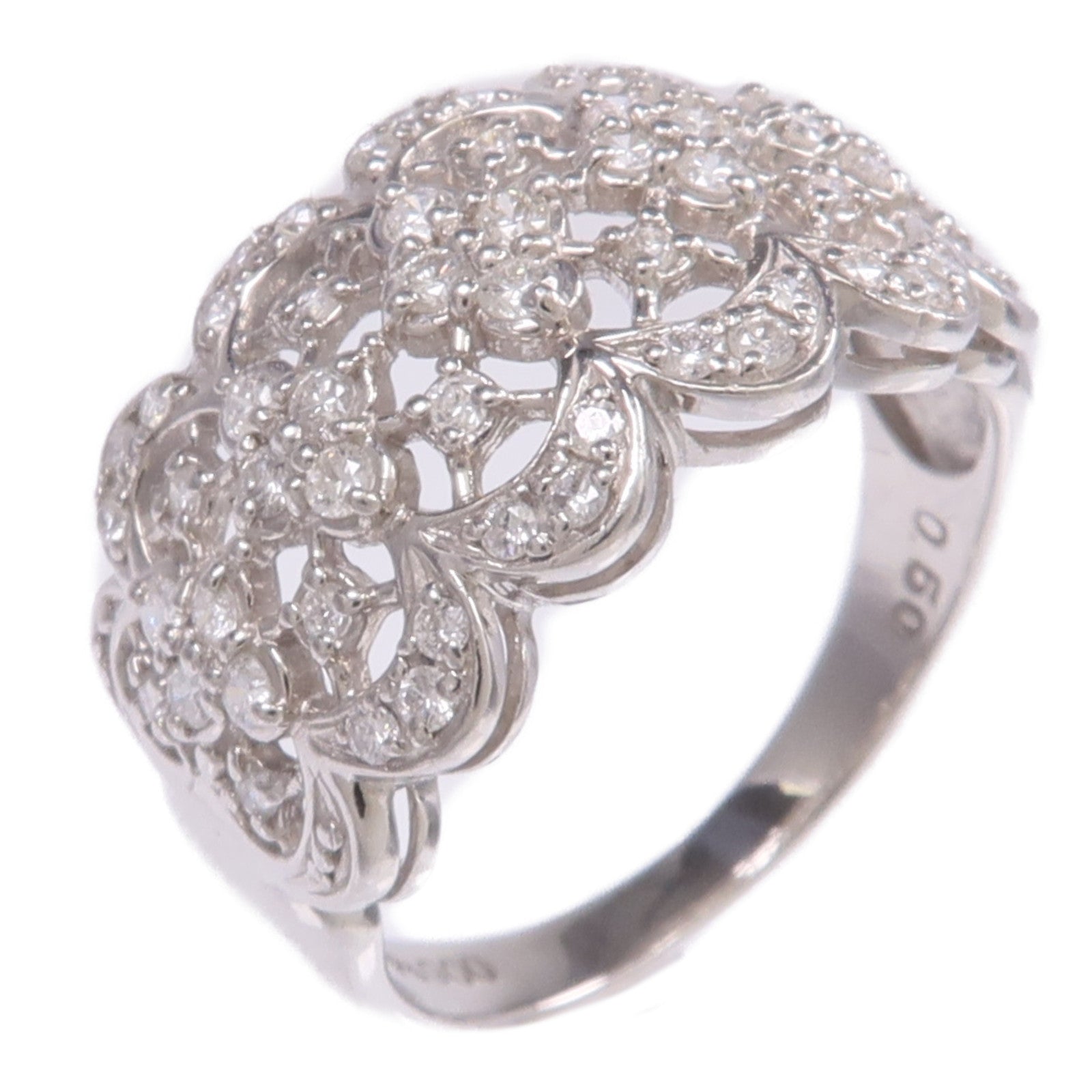 JEWELRY PT900鉑金Diamond Ring鑽石戒指US#6.75