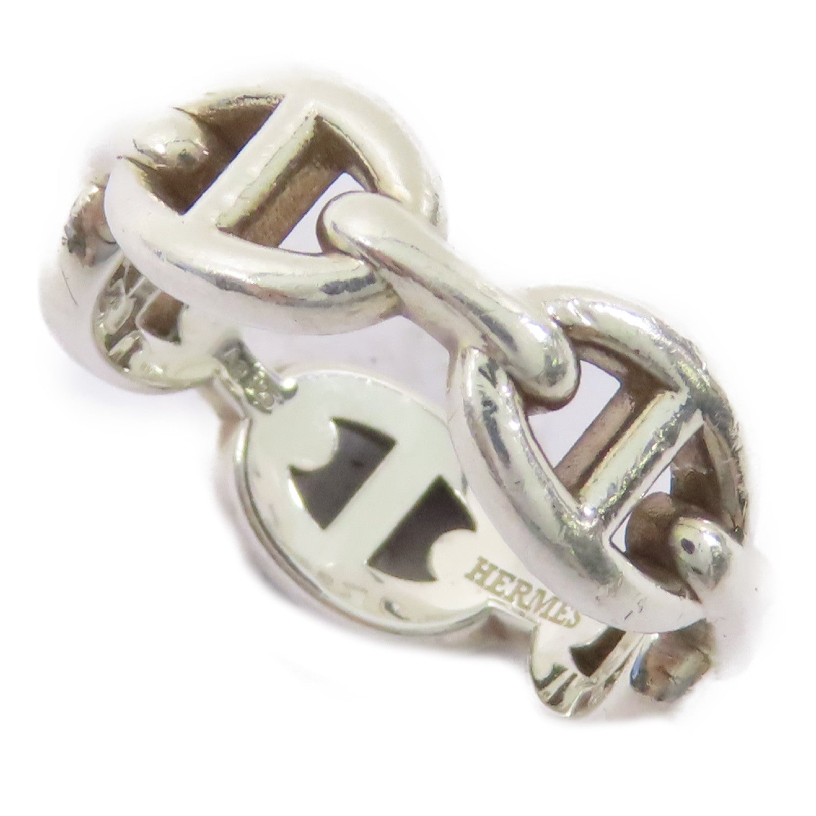 HERMES 925純銀Chaine D'ancre Enchainee戒指Hermes#54/US#6.75