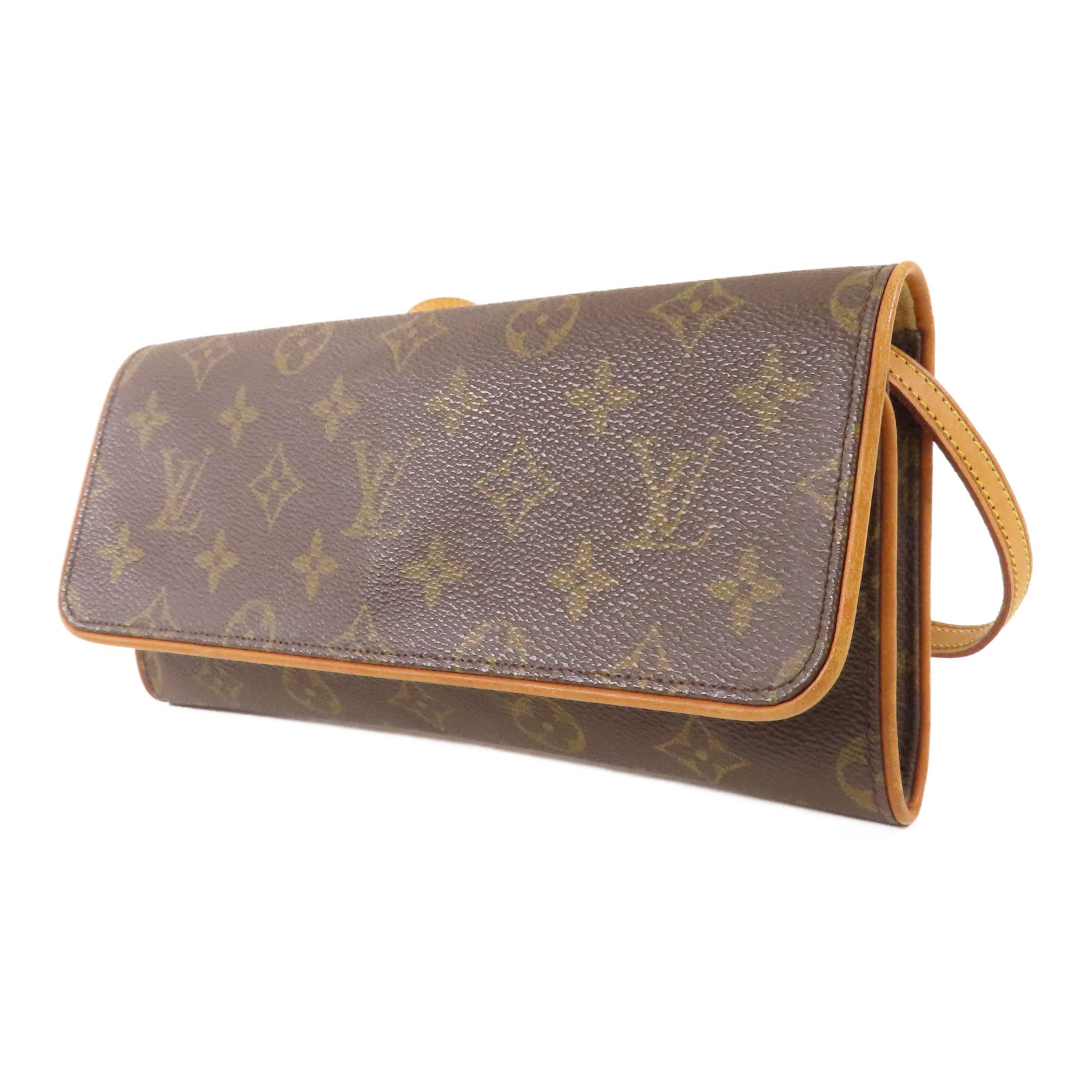 LOUIS VUITTON Monogram Pochette Twin GM金扣肩背袋