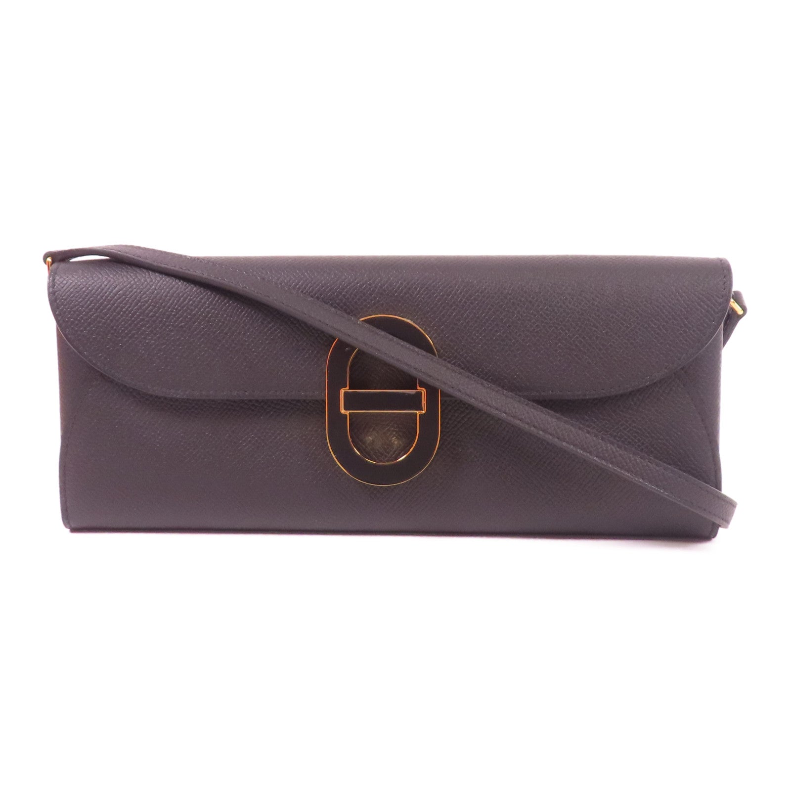 HERMES Epsom皮革Maillon To Go金扣肩背袋Noir