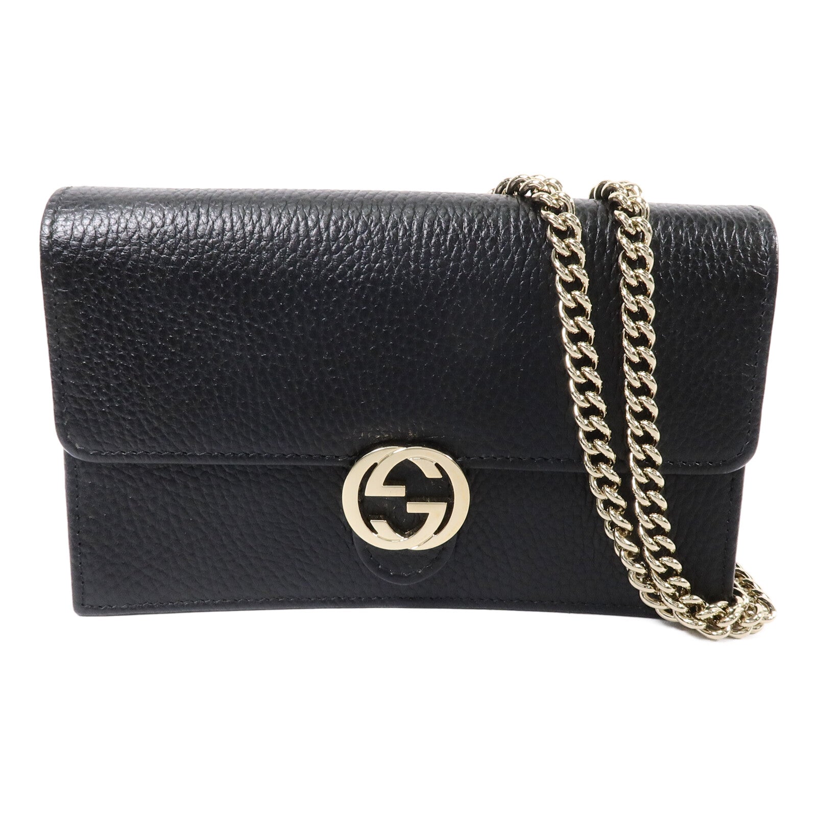 GUCCI 牛皮皮革Chain Shoulder Bag鏈帶肩背袋