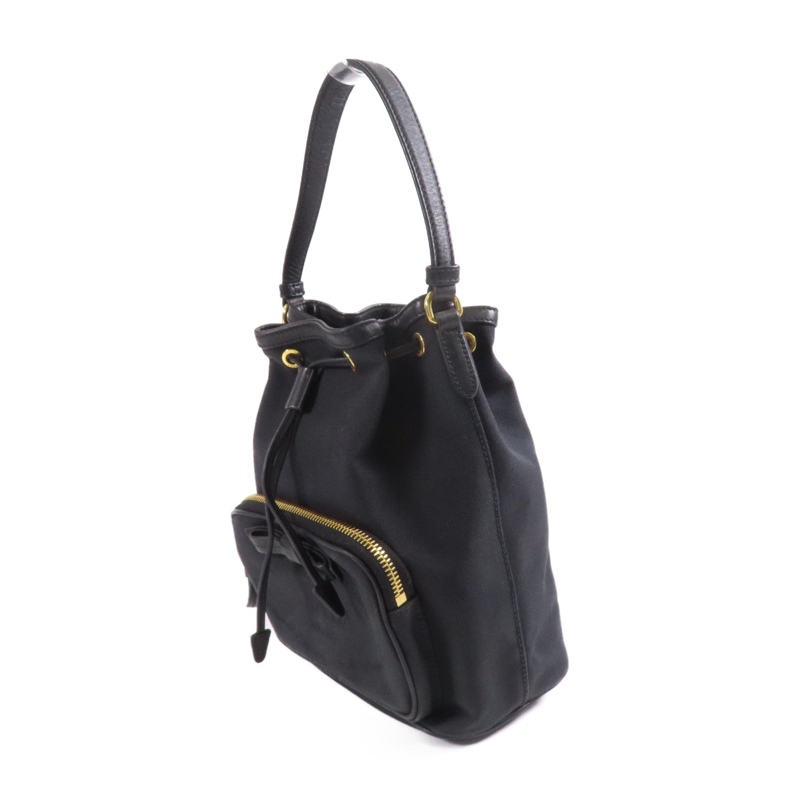 PRADA 帆布2 Way Shoulder金扣手挽肩背兩用袋