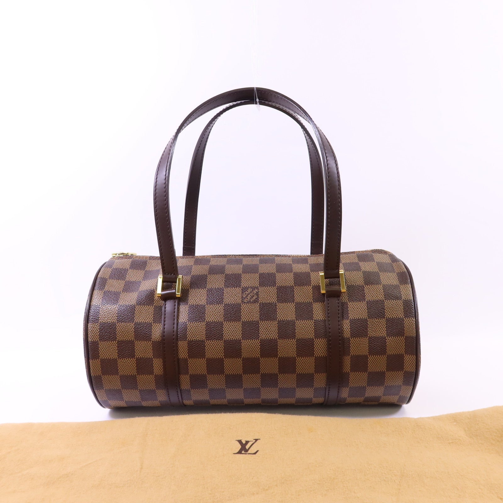 LOUIS VUITTON Damier Papillon GM金扣肩背袋