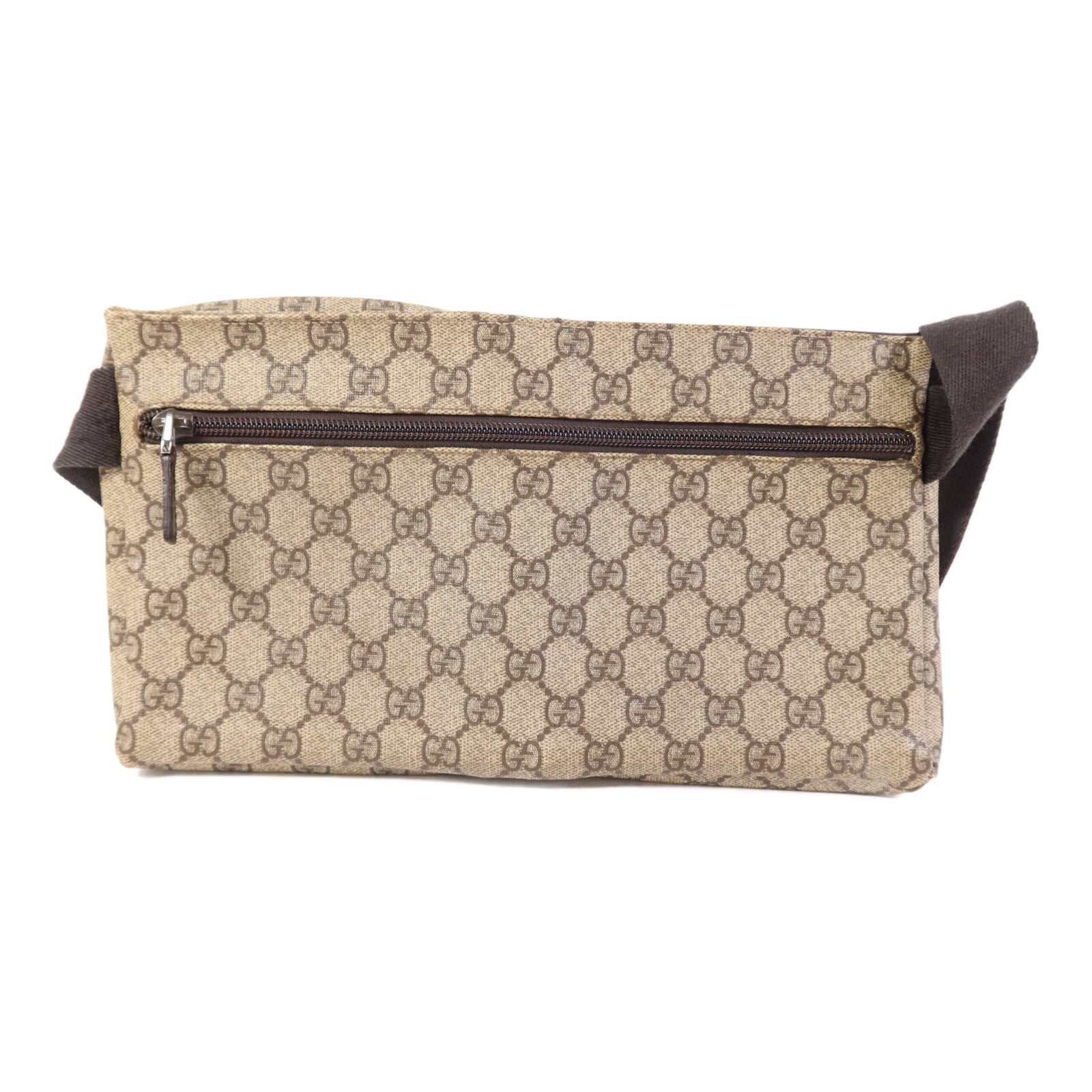 GUCCI 塗層帆布Belt Bag銀扣腰包