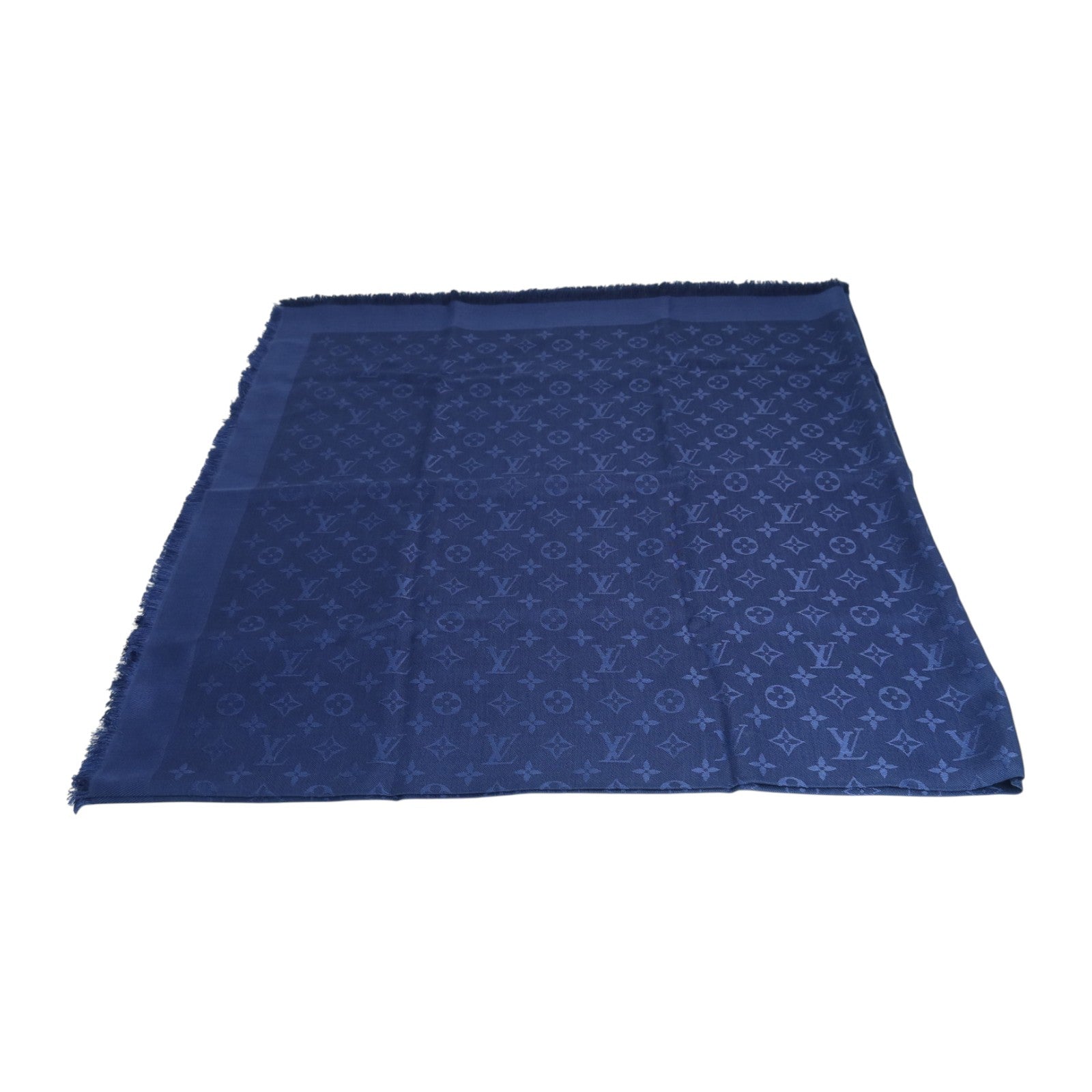 LOUIS VUITTON 羊毛/絲質Scarf 140x140絲巾