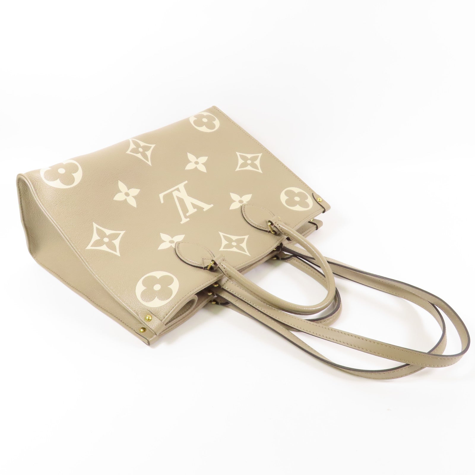 LOUIS VUITTON Monogram Empreinte OnTheGo MM金扣手挽肩背兩用袋