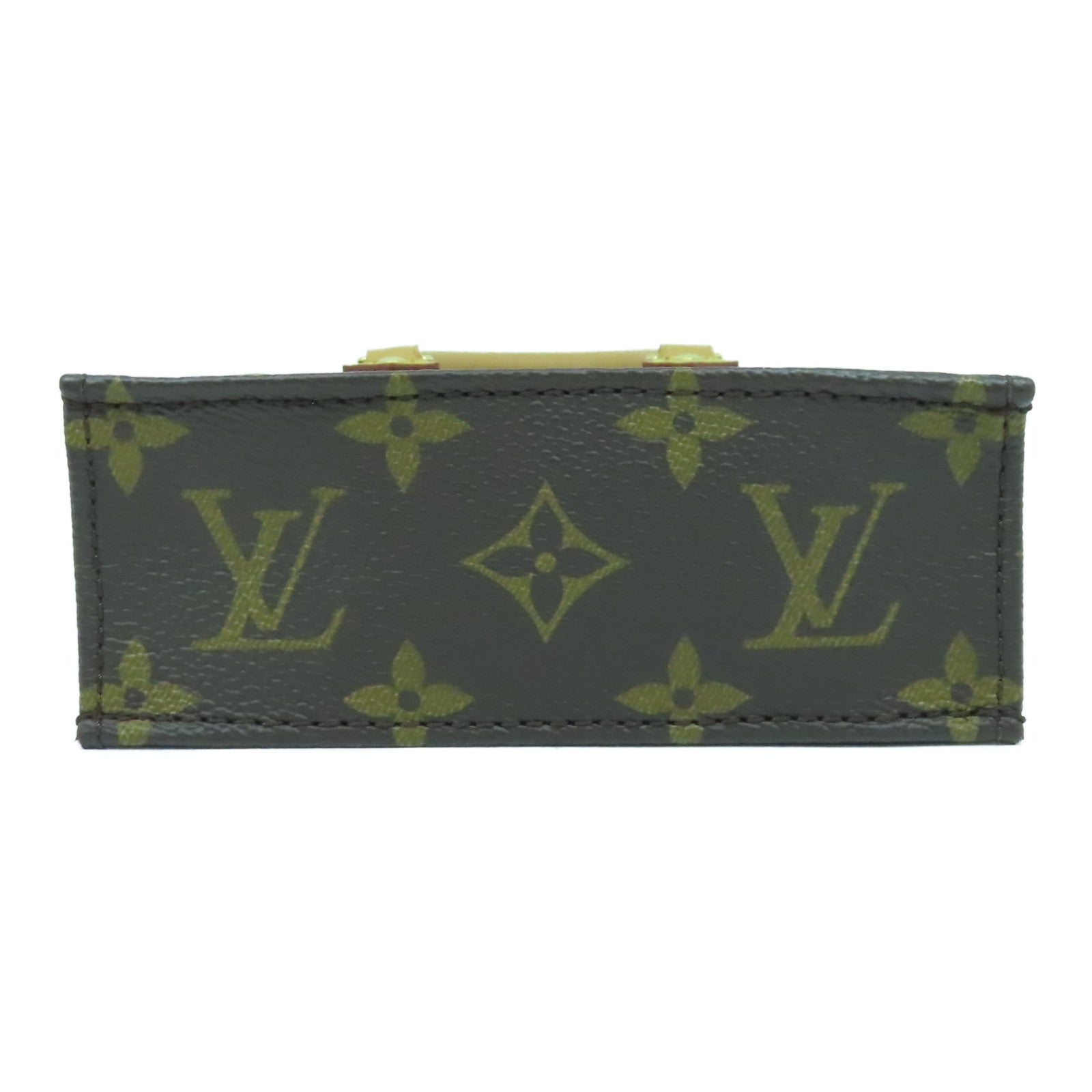LOUIS VUITTON 【激減優惠】Monogram Petit Sac Plat金扣手挽肩背兩用袋啡色