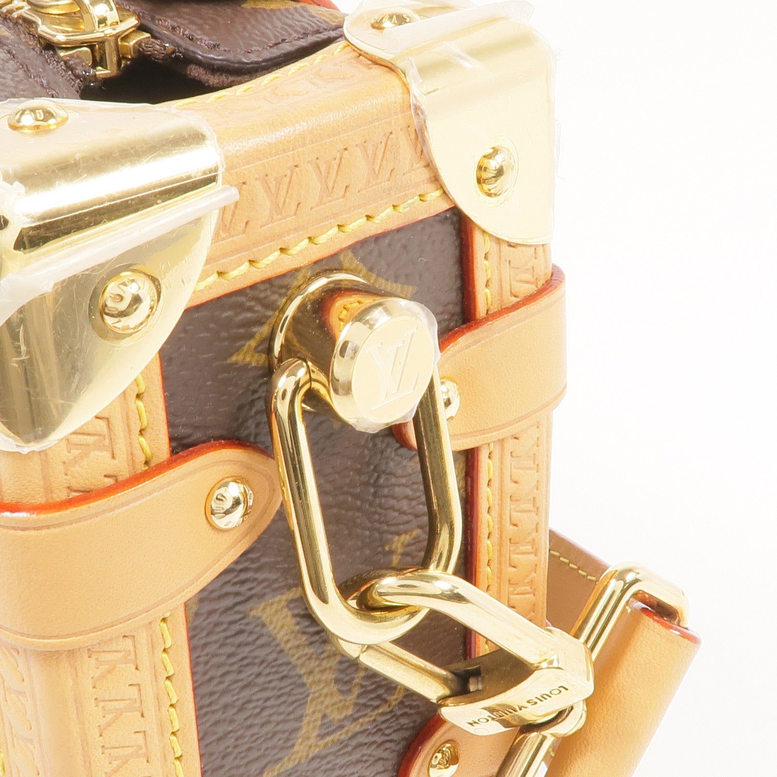 LOUIS VUITTON Monogram Side Trunk PM金扣手挽肩背兩用袋