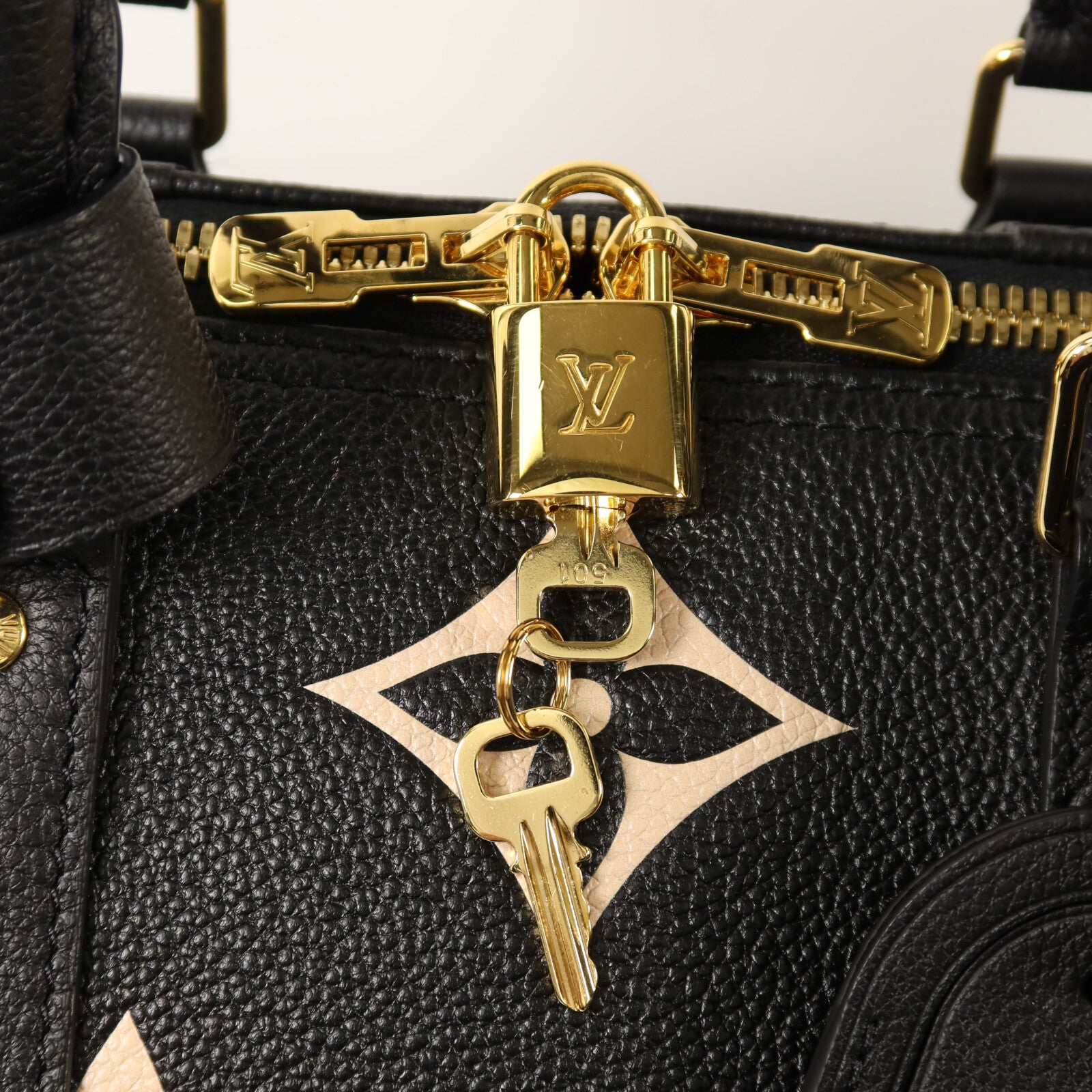LOUIS VUITTON Monogram Empreinte Keepall 45金扣手挽肩背兩用袋